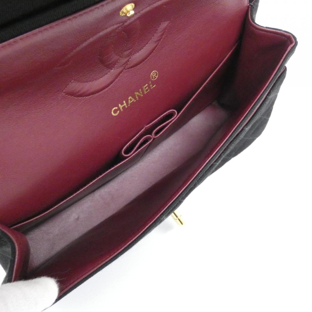 Chanel Black Canvas Shoulder Bag (Pre-Owned)