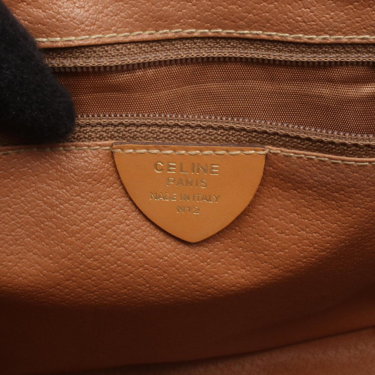 Celine Beige Brown Coated Canvas Leather Handbag Shoulder Bag (Pre-Owned)