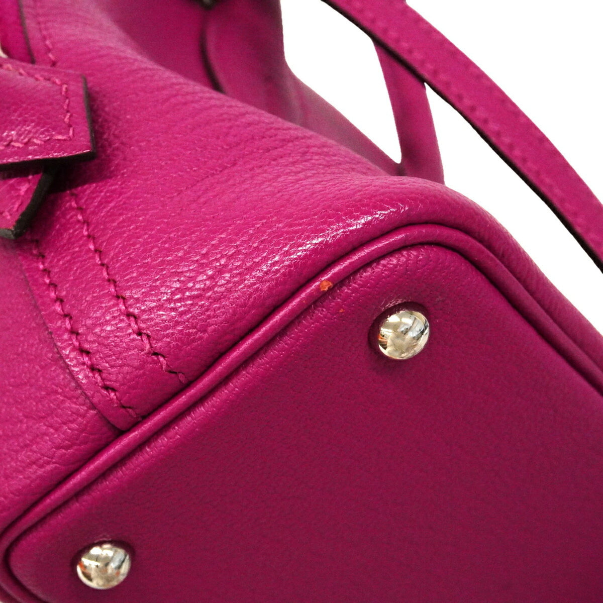 Hermes Rose Purple Chevre Myzore Leather Handbag (Pre-Owned)