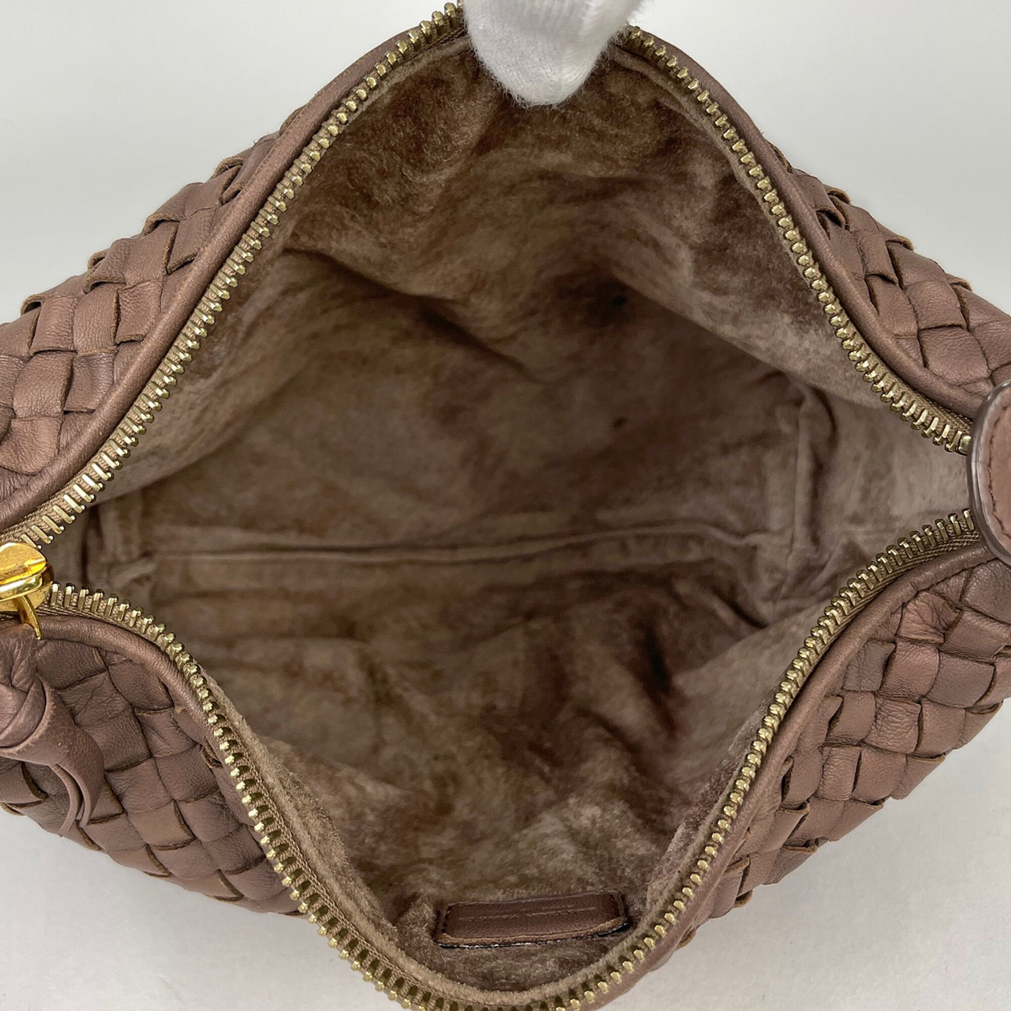 Bottega Veneta Intrecciato Brown Leather Handbag (Pre-Owned)