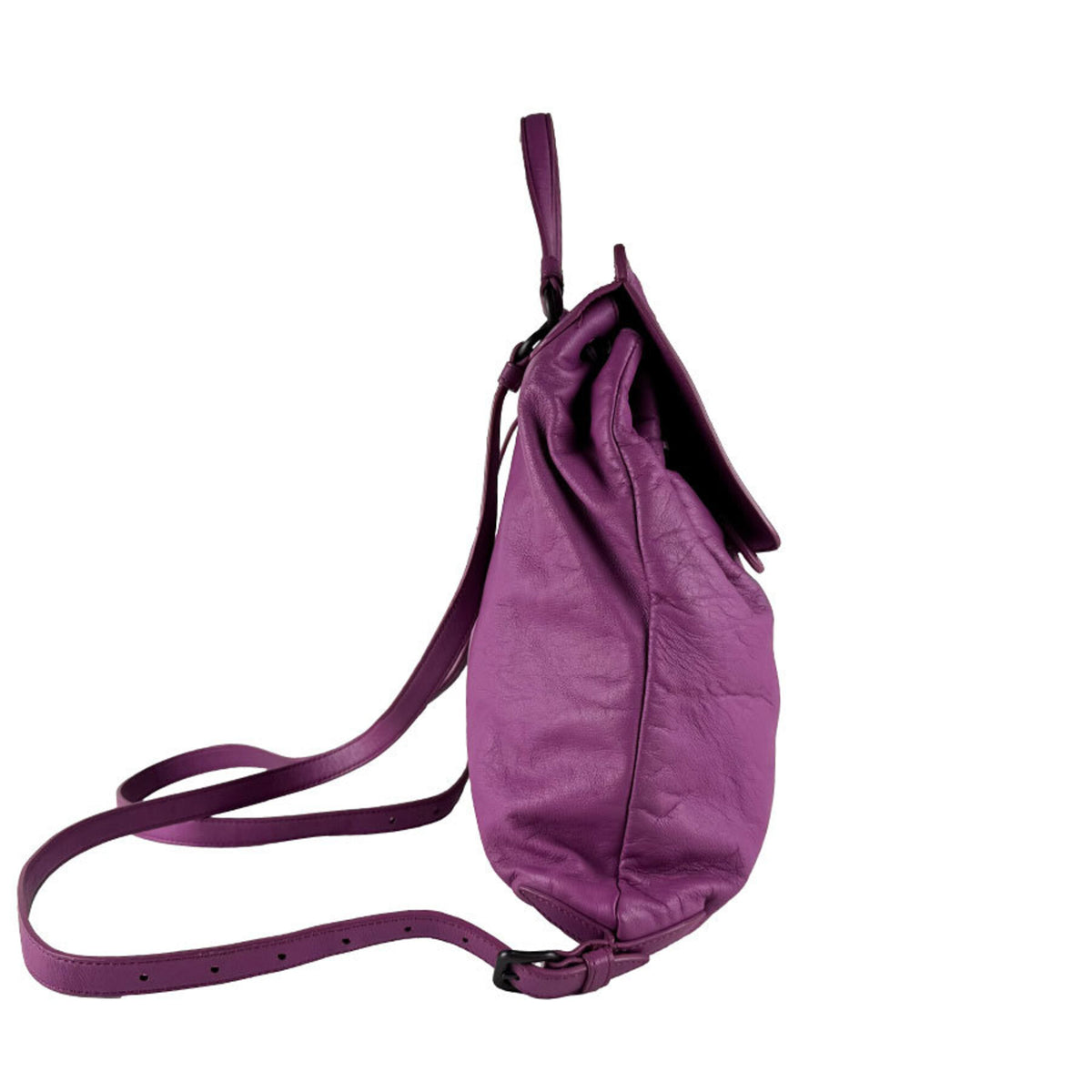 Bottega Veneta Purple Leather Backpack (Pre-Owned)
