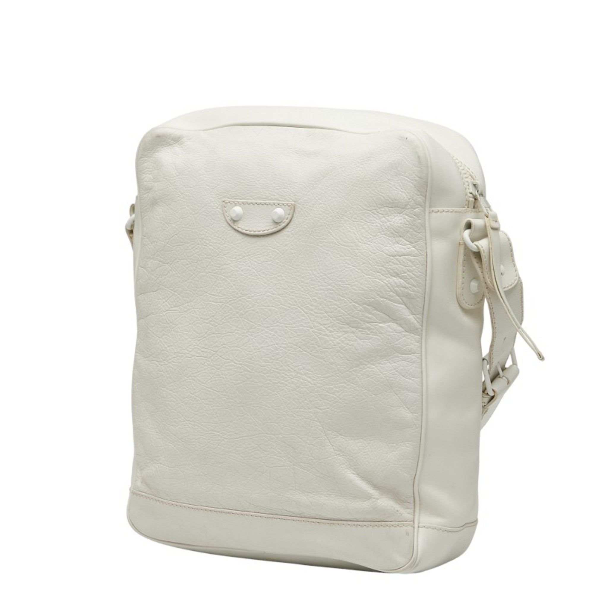 Balenciaga White Leather Shoulder Bag (Pre-Owned)