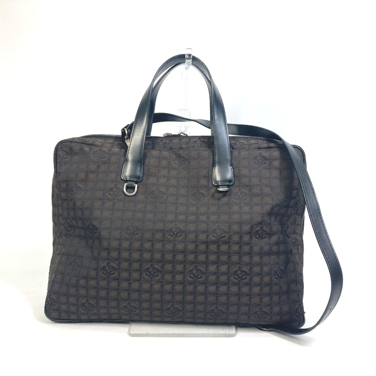 Chanel Brown Cloth Briefcase (Pre-Owned)