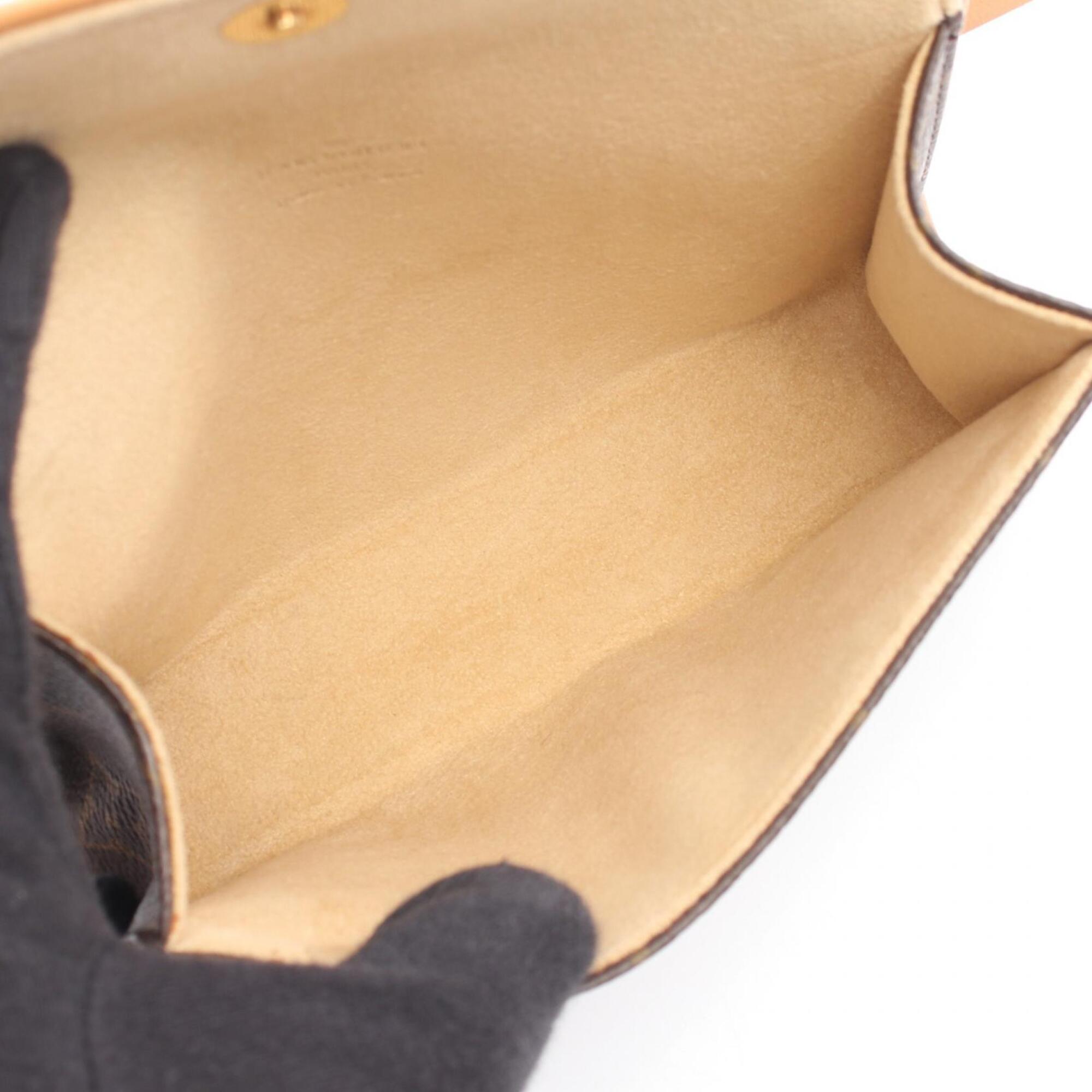 Louis Vuitton Brown Coated Canvas Leather Fanny Pack Handbag (Pre-Owned)