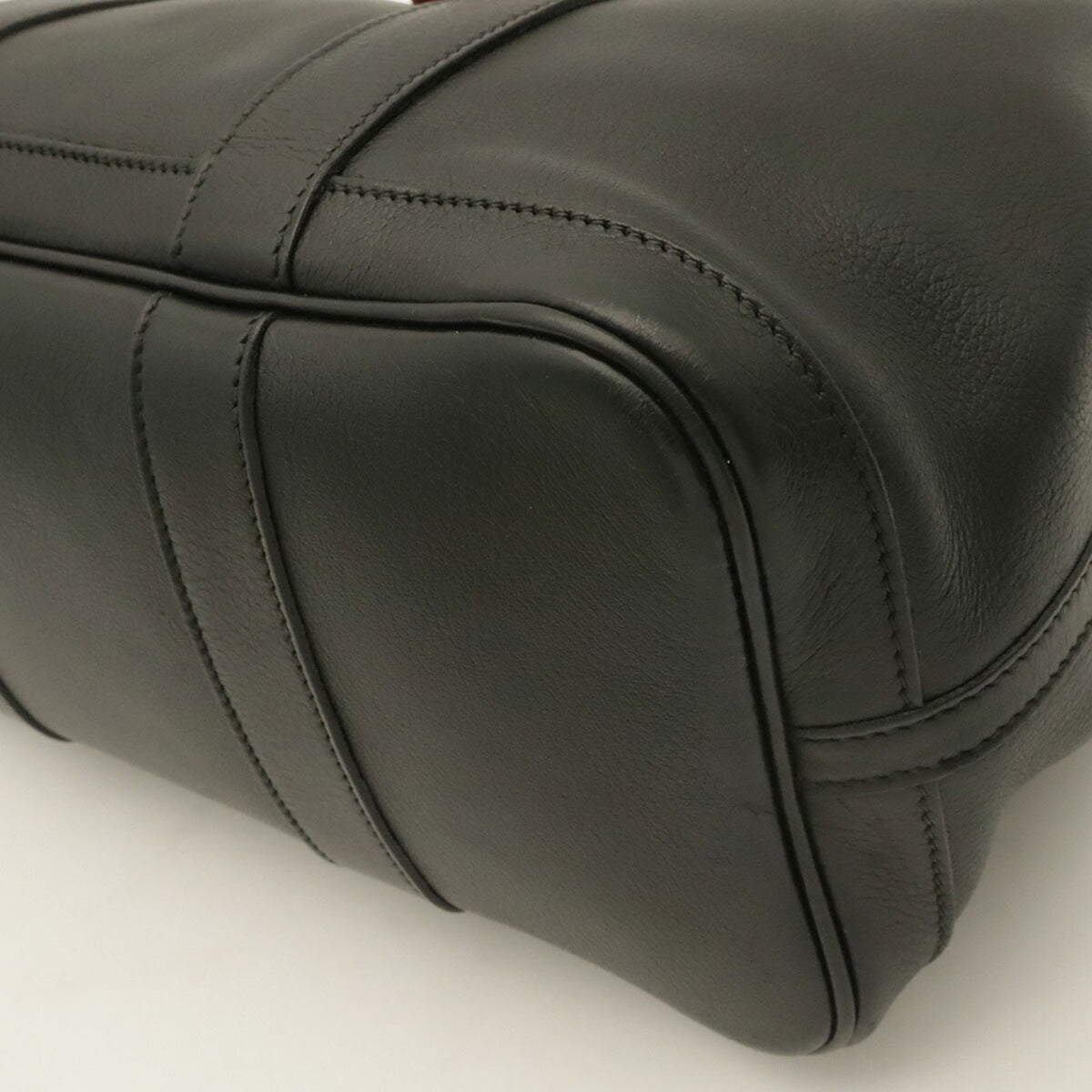 Hermes Black Gulliver Leather Handbag Tote Bag (Pre-Owned)