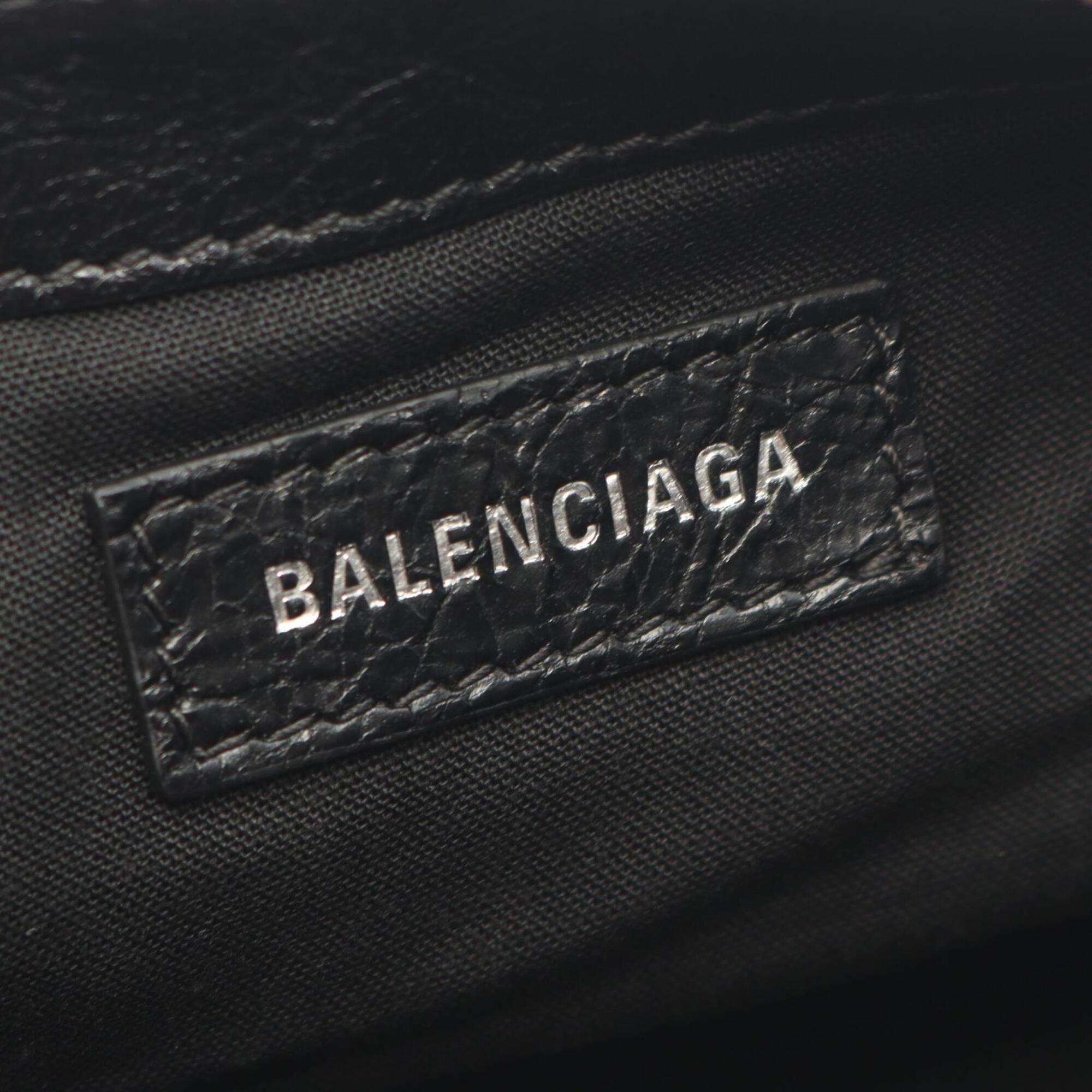Balenciaga Black Leather Handbag Shoulder Bag Sling Bag (Pre-Owned)