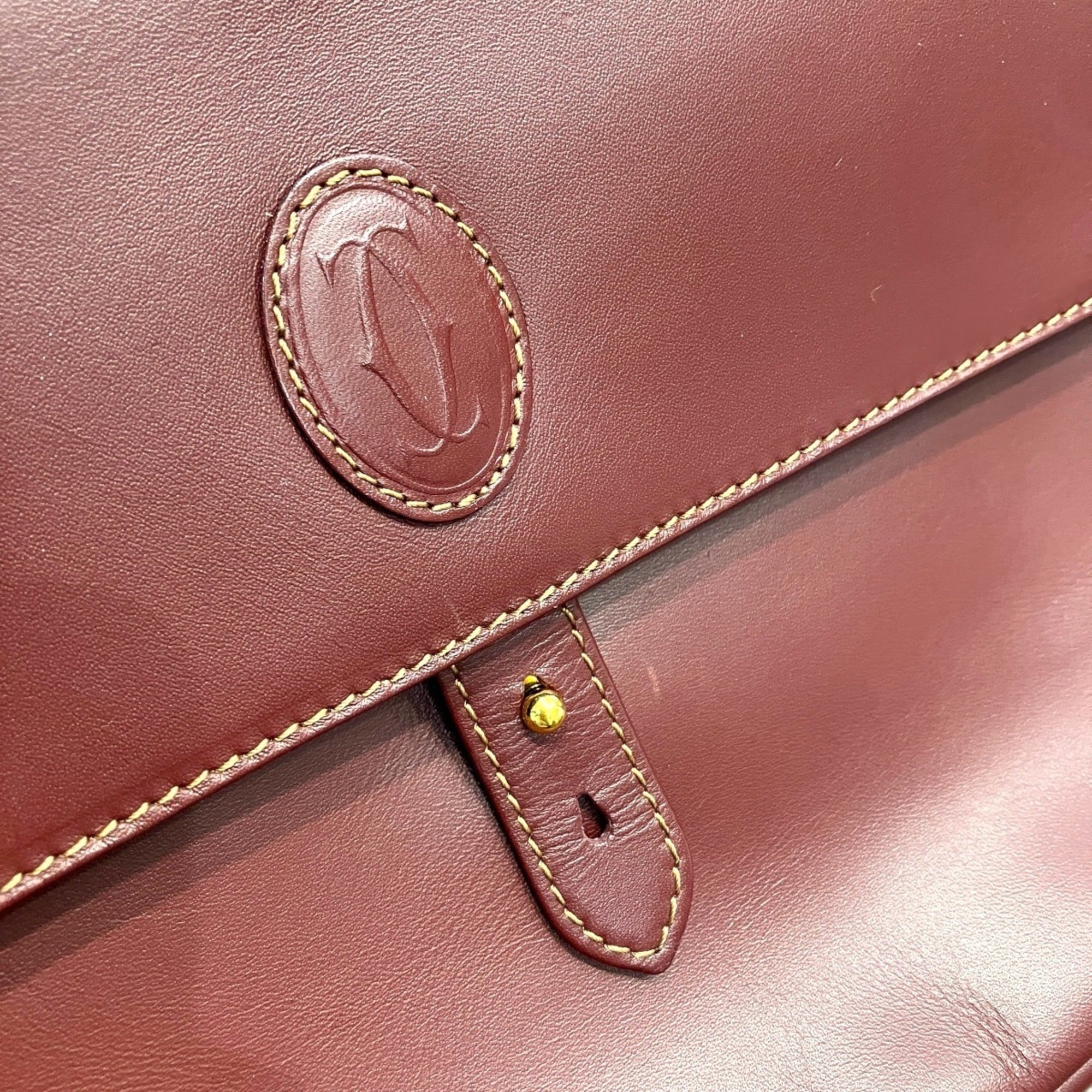 Cartier Must Leather Shoulder Bag (Pre-Owned)