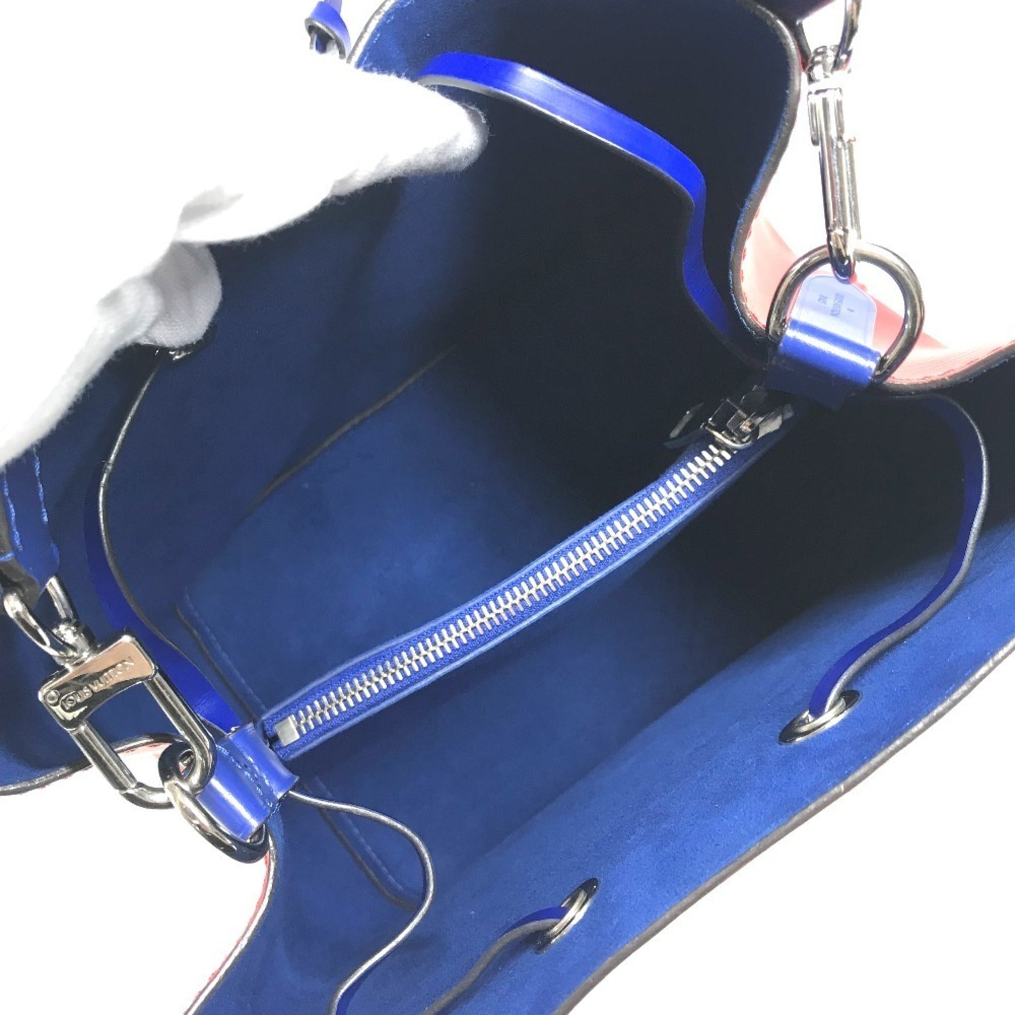 Louis Vuitton Blue Red Color Epi Leather Handbag Shoulder Bag (Pre-Owned)