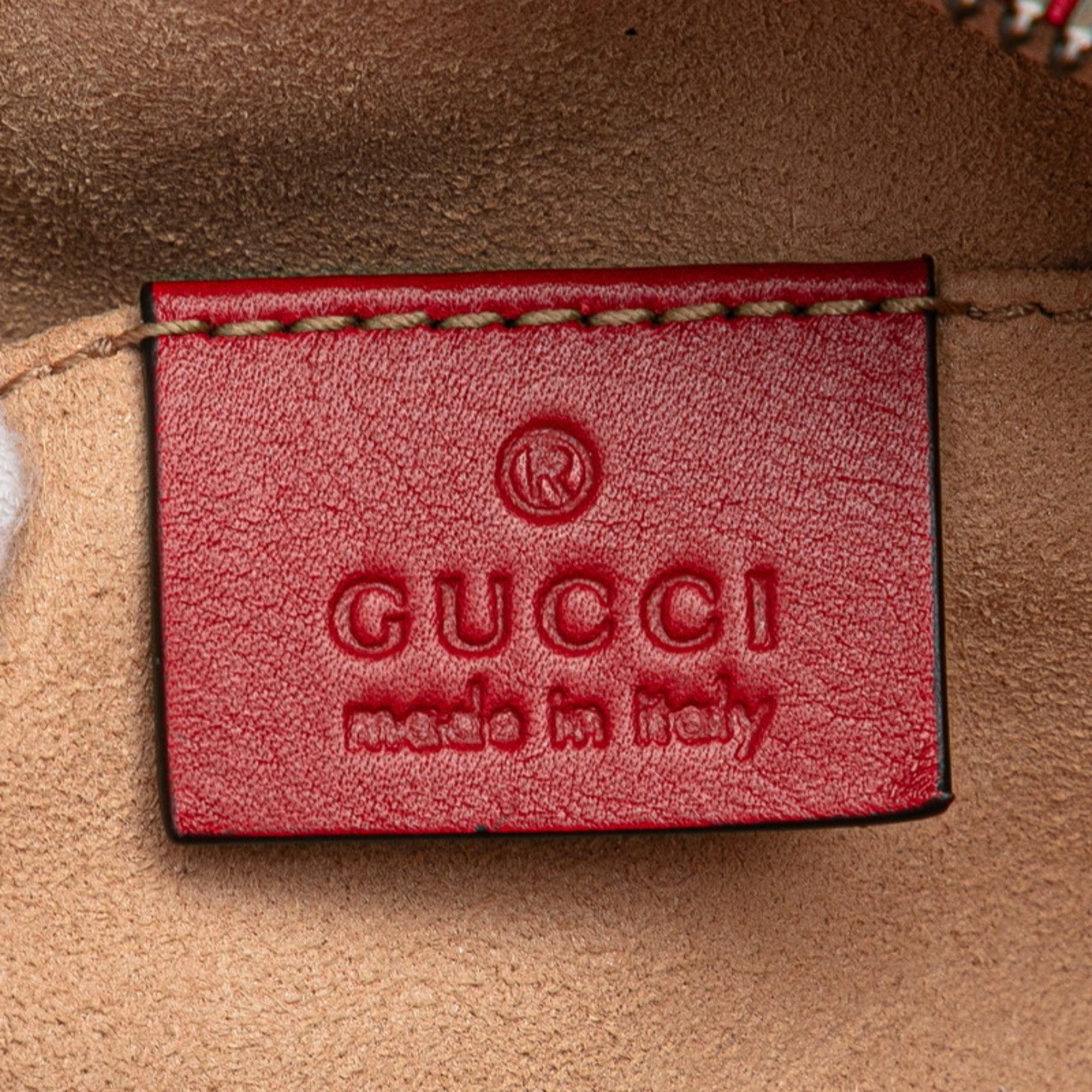 Gucci Gg Marmont Red Color Leather Sling Bag (Pre-Owned)