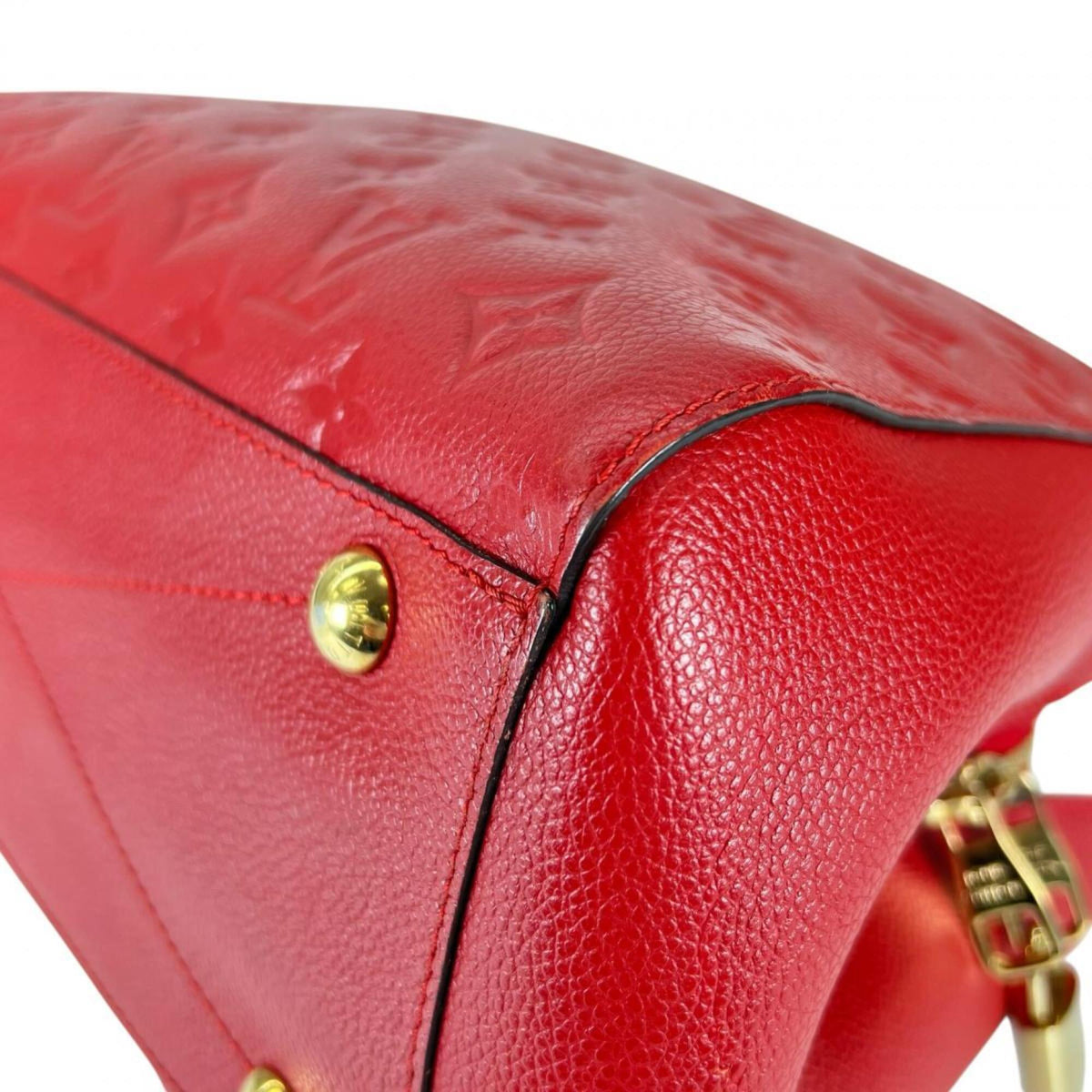 Louis Vuitton Red Color Monogram Empreinte Handbag (Pre-Owned)