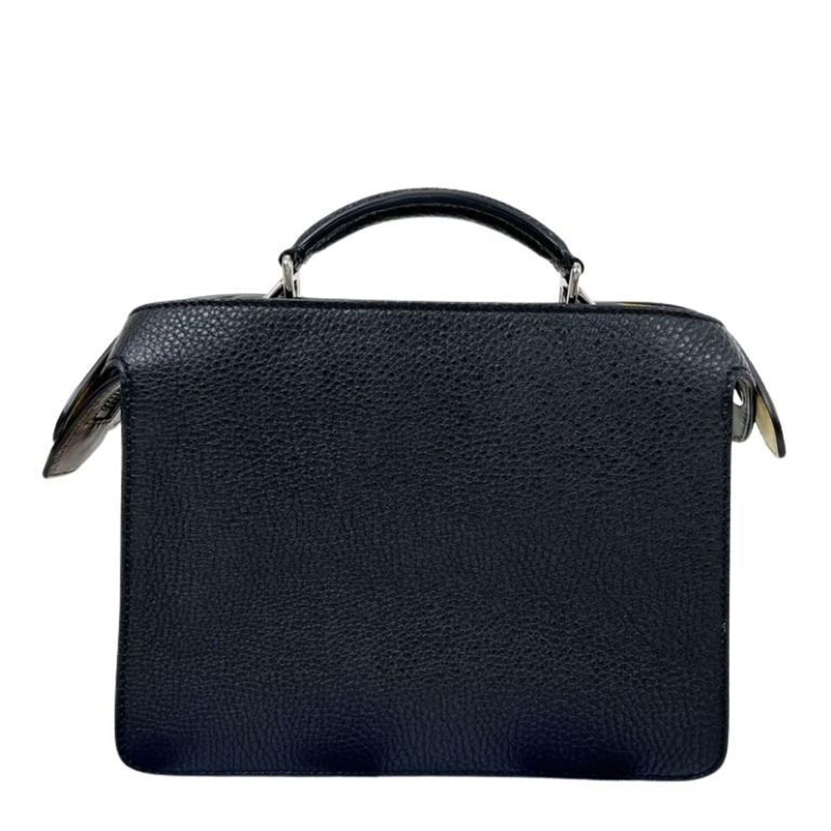Fendi Selleria Black Leather Handbag Shoulder Bag (Pre-Owned)