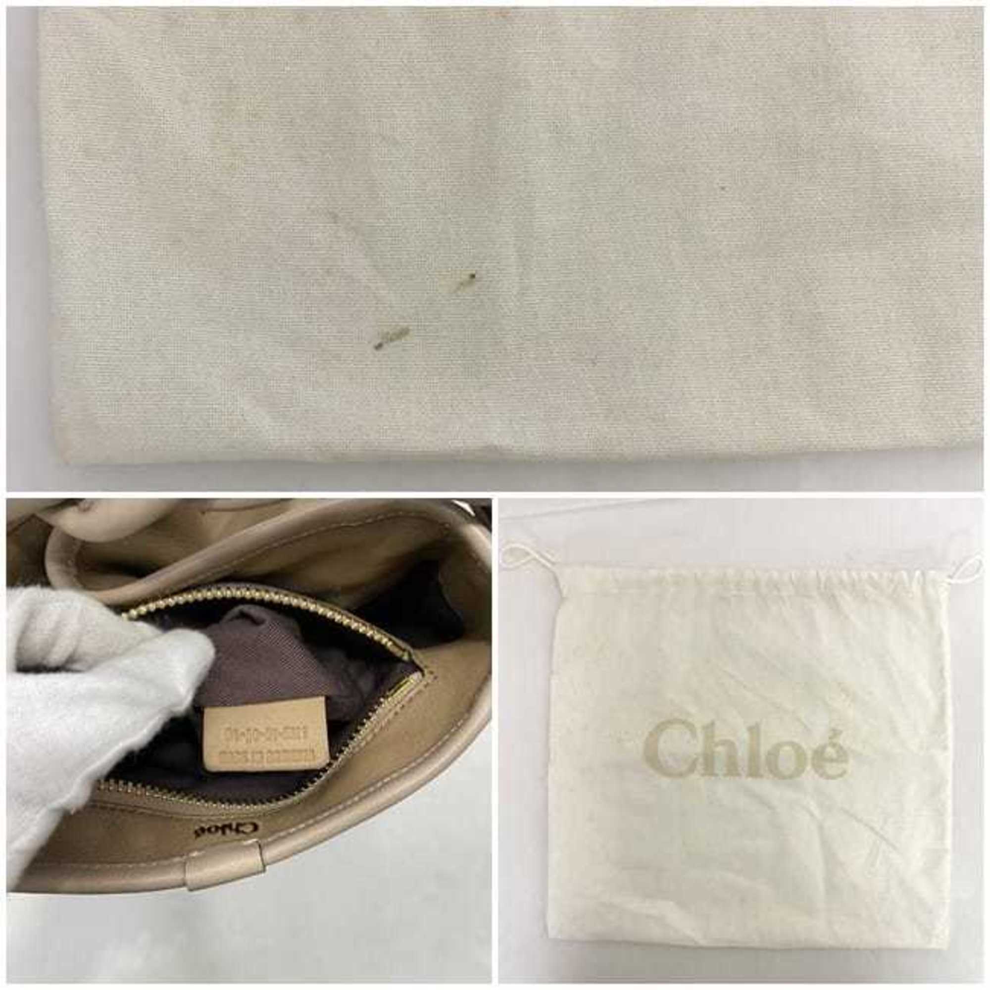 Chloé Beige Brown Leather Shoulder Bag (Pre-Owned)