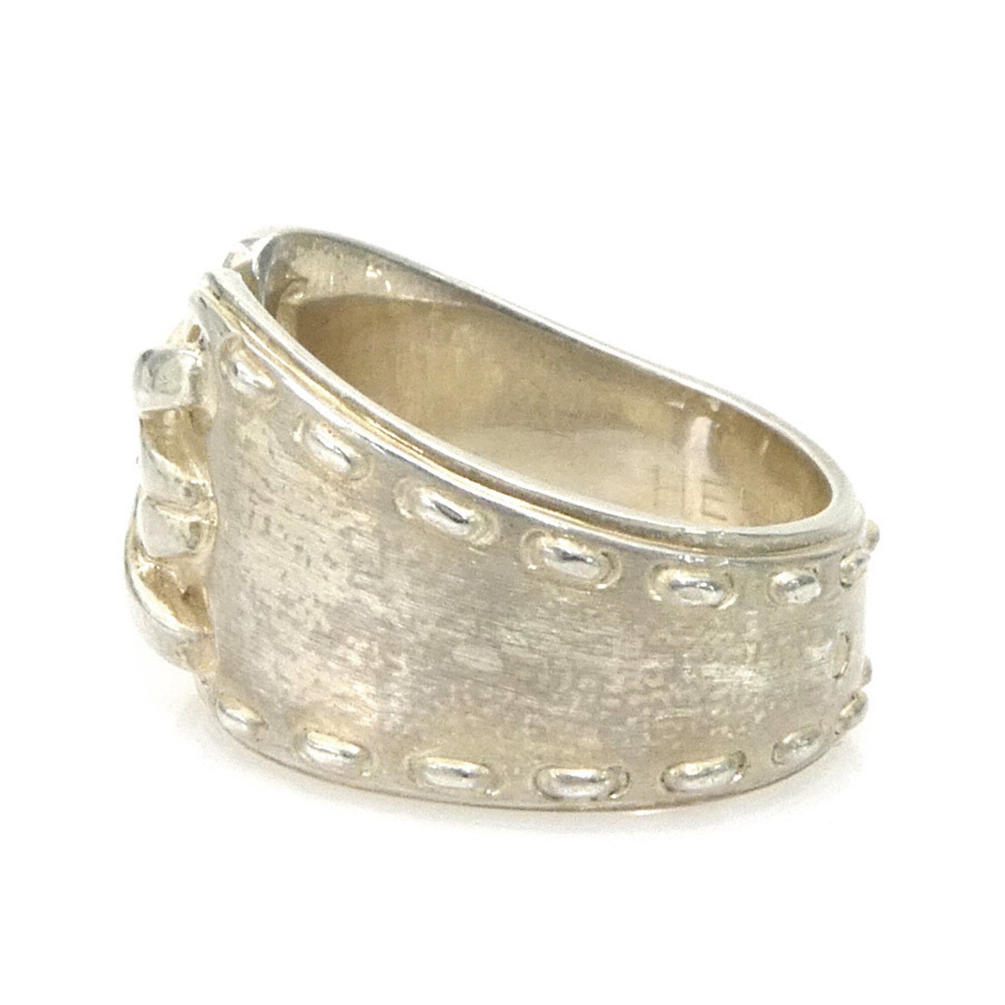 Hermes Silver Silver 925 Band Ring (Pre-Owned)