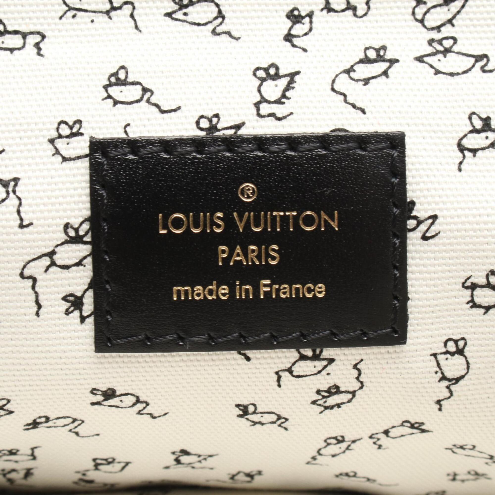Louis Vuitton Black Multi-Color White Epi Leather Coated Canvas Handbag Shoulder Bag (Pre-Owned)