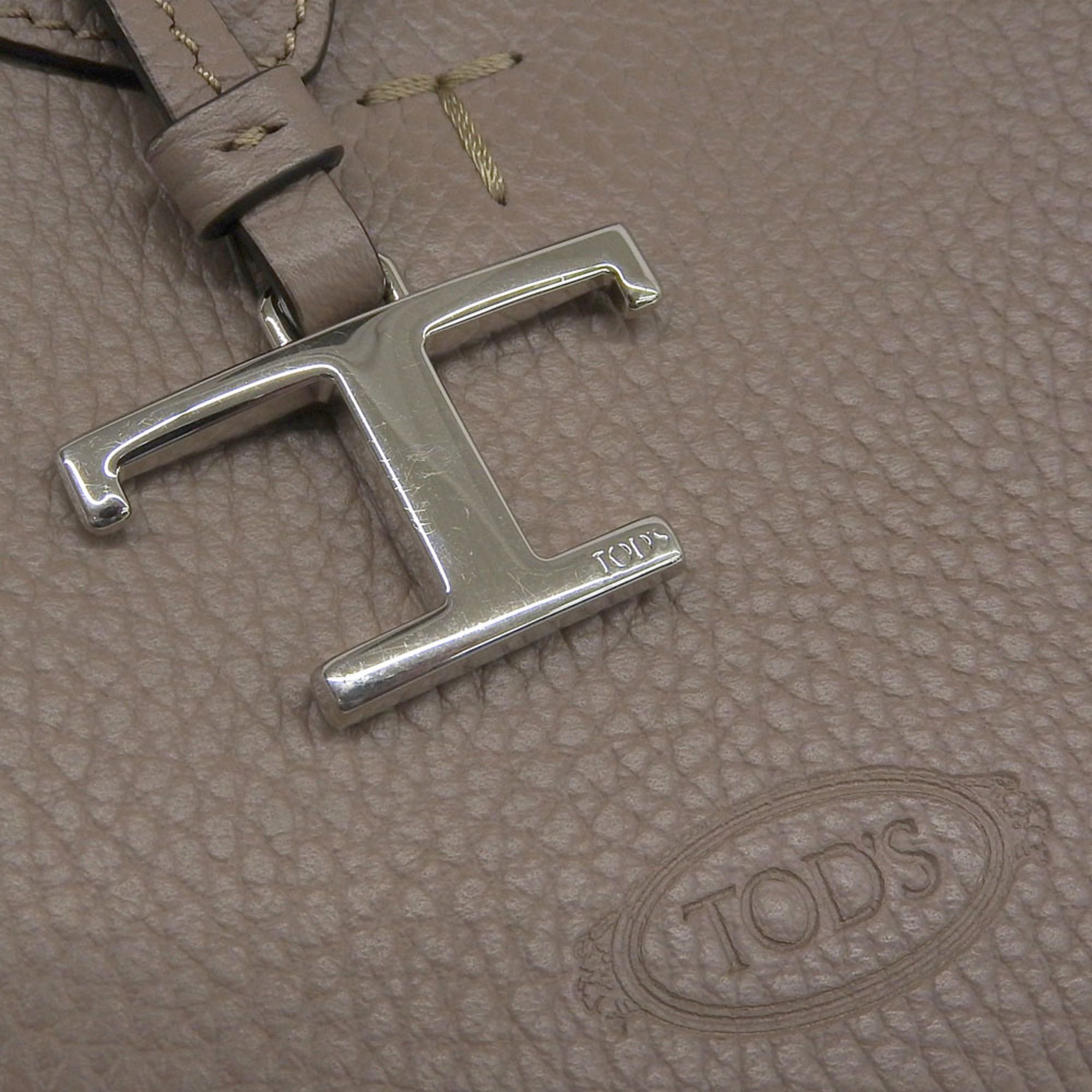 Tod's Beige Leather Handbag (Pre-Owned)