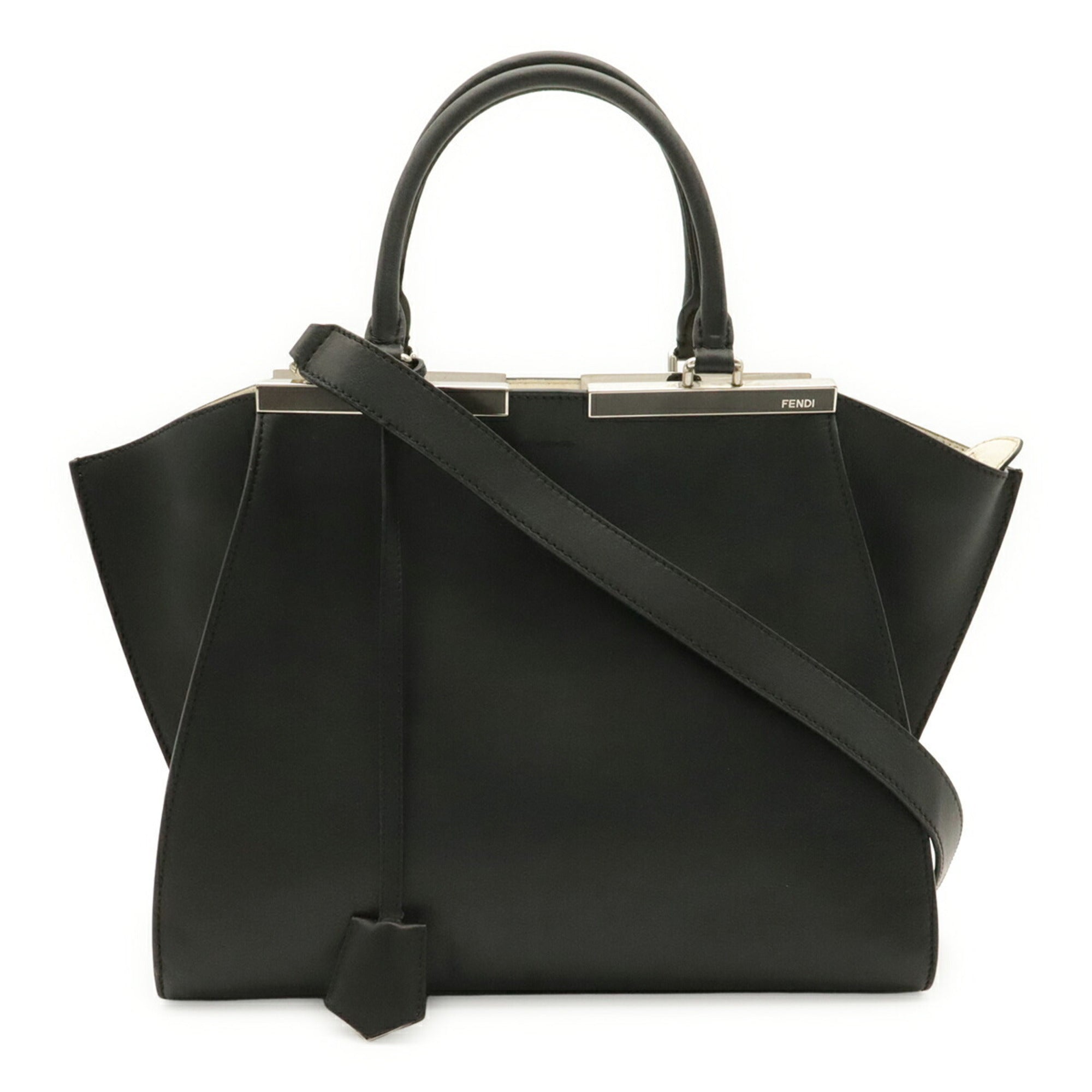 Fendi Black Leather Handbag Shoulder Bag (Pre-Owned)