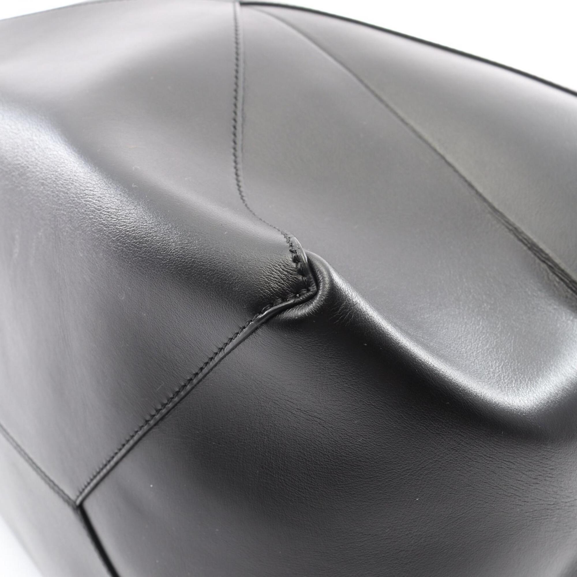 Loewe Black Leather Boston Bag Handbag (Pre-Owned)