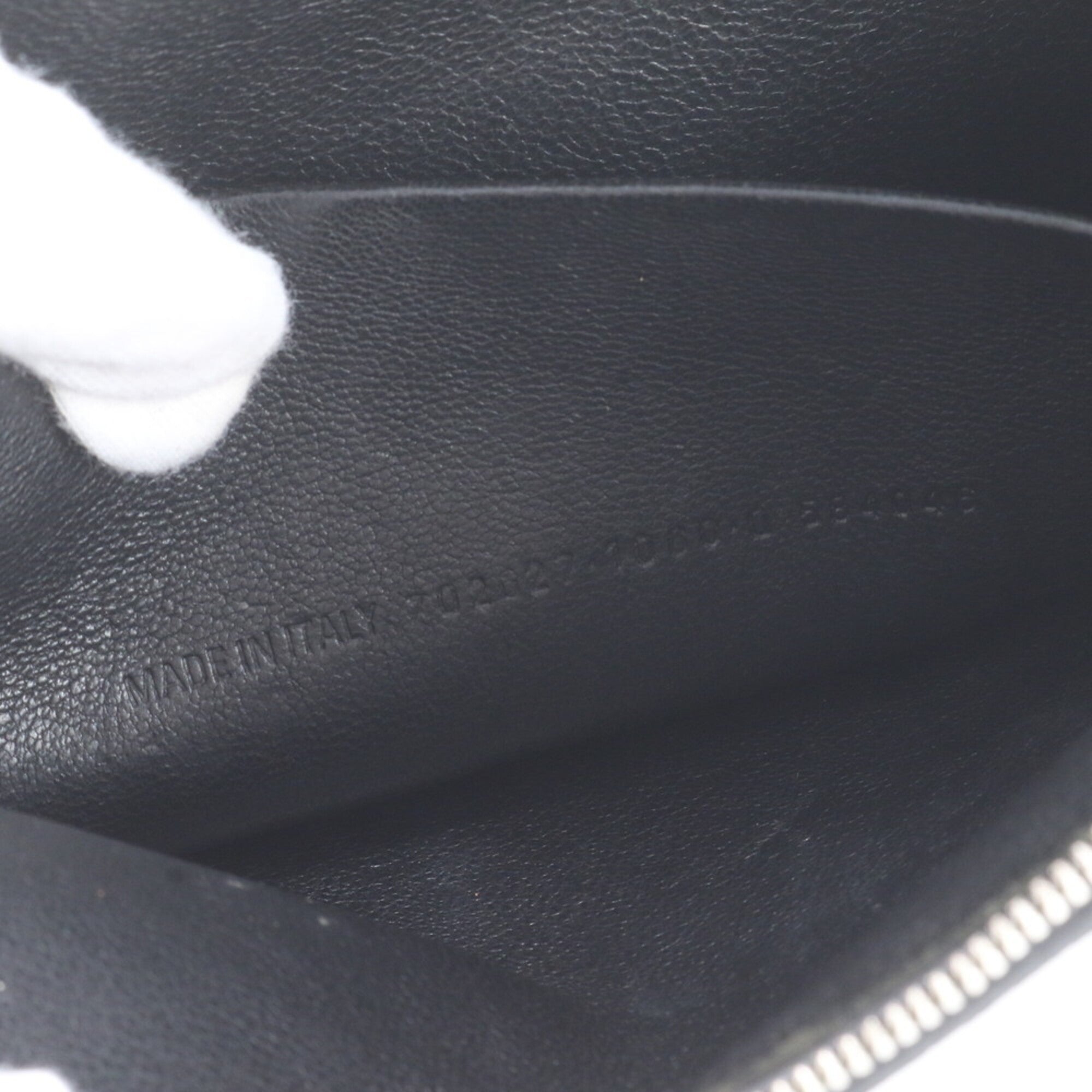 Balenciaga Black Leather Coated Canvas Clutch Bag Handbag Pouch (Pre-Owned)
