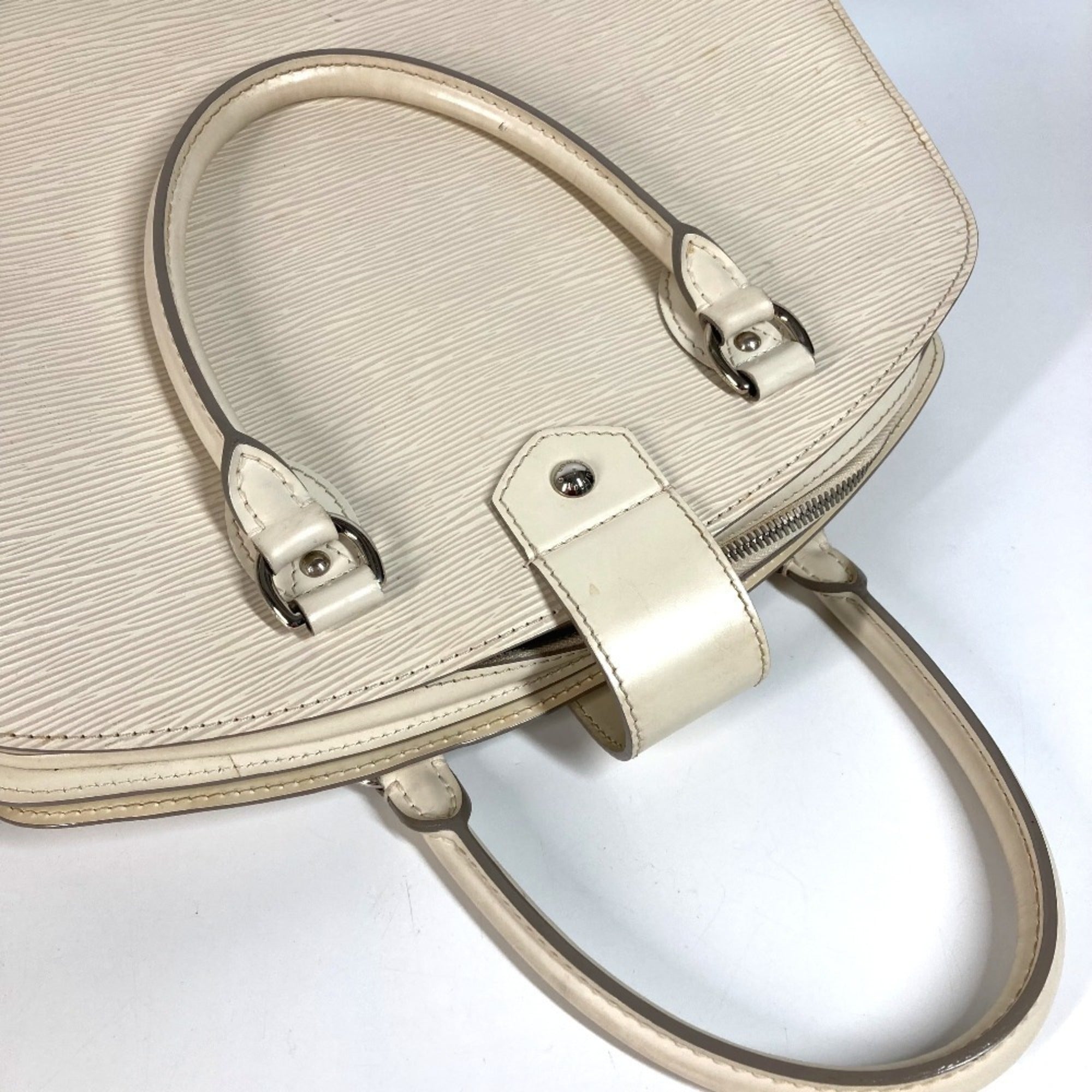 Louis Vuitton Lv Off White White Epi Leather Boston Bag Handbag Shoulder Bag (Pre-Owned)