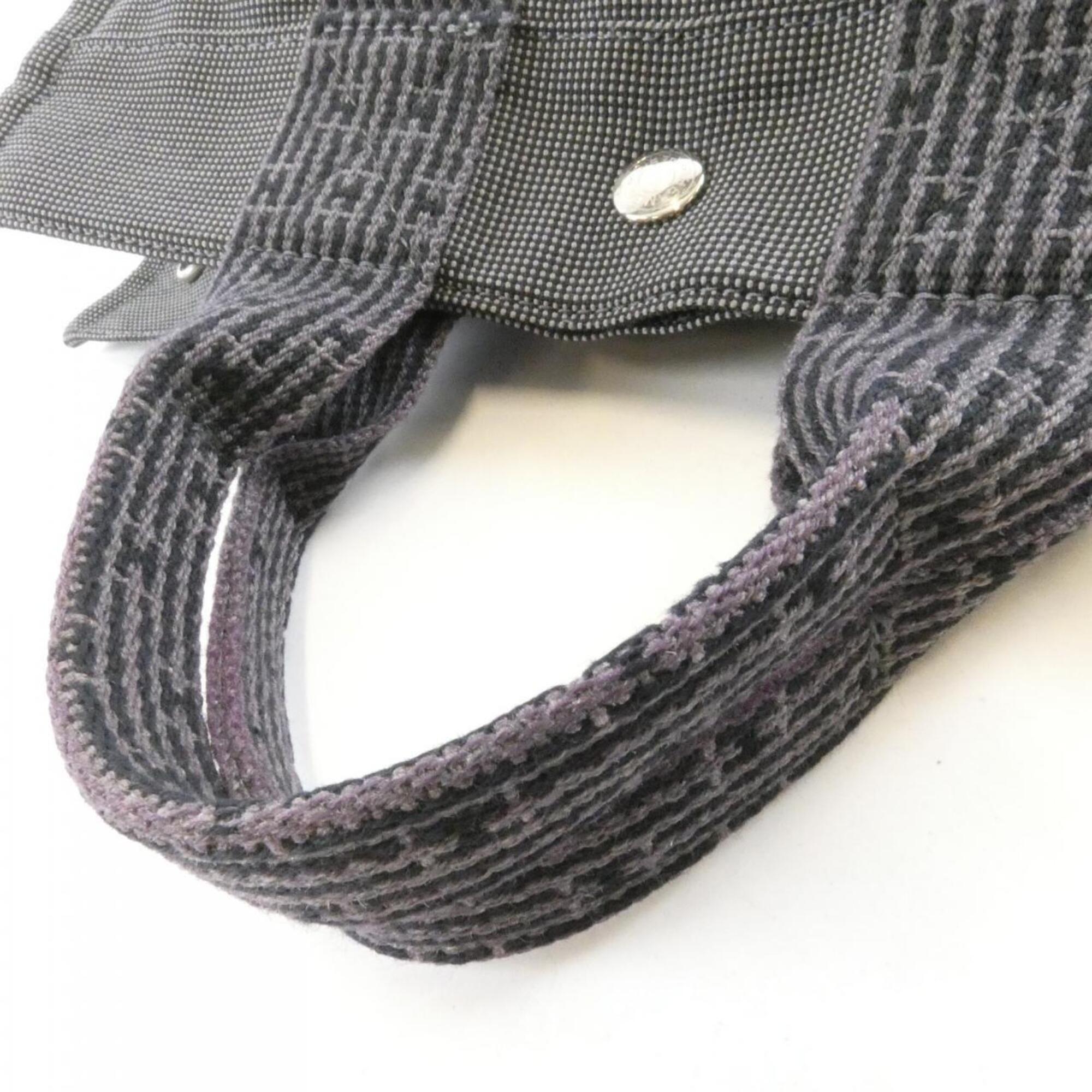 Hermes Black Canvas Handbag (Pre-Owned)