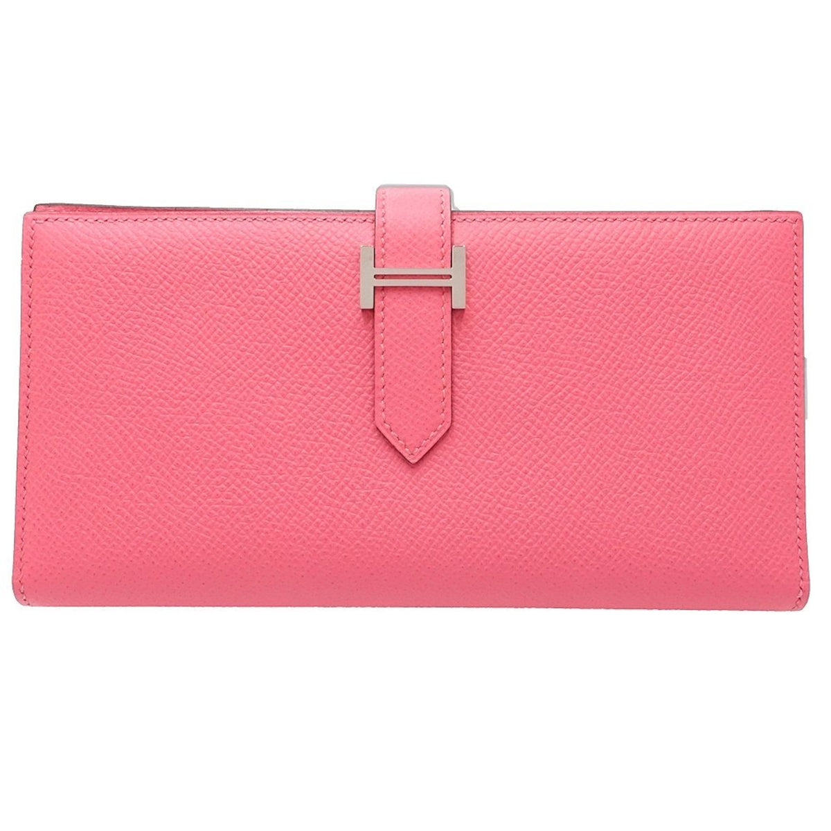 Hermes Pink Epsom Leather Long Wallet (Bi-Fold) (Pre-Owned)