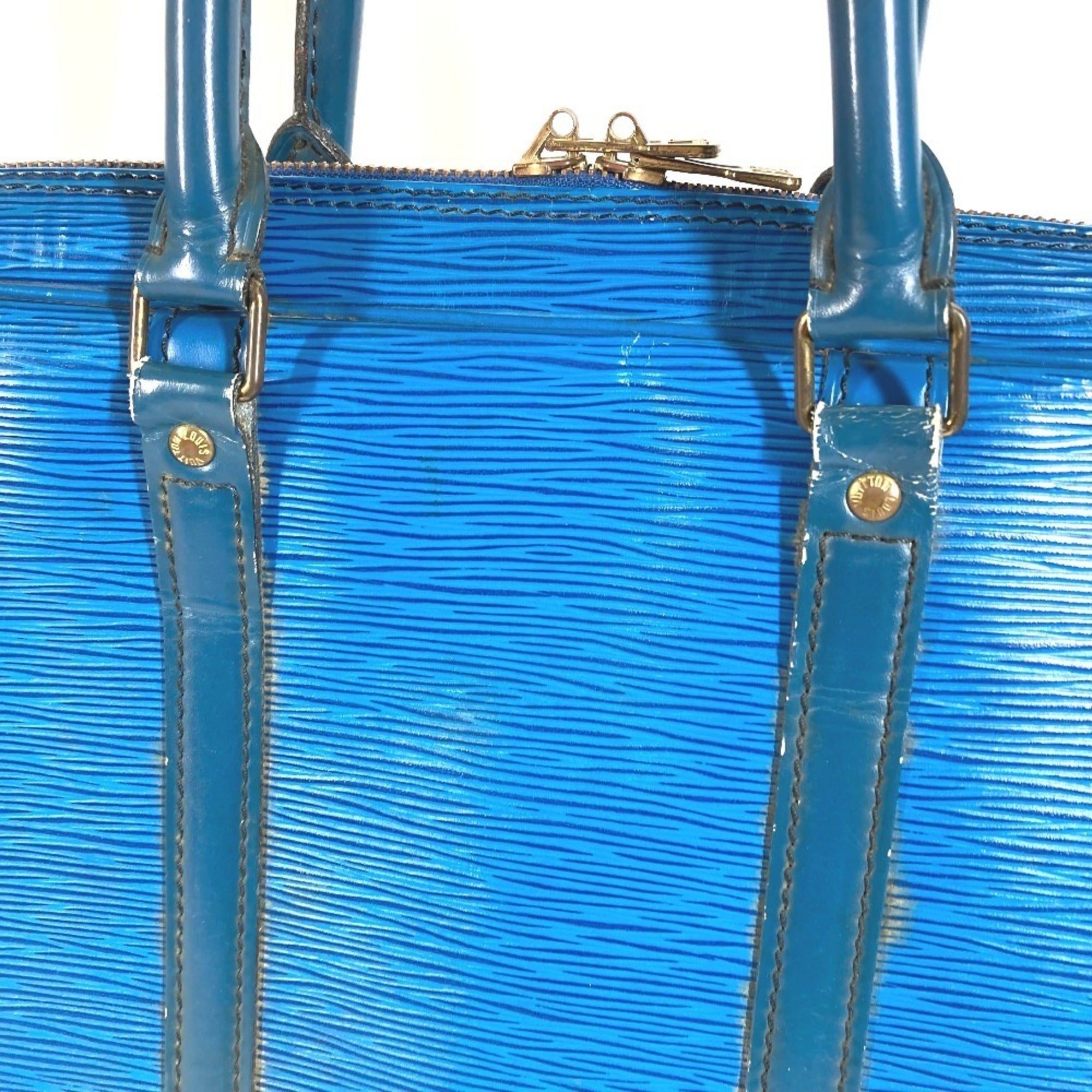 Louis Vuitton Blue Toledo Blue Epi Leather Briefcase Handbag Tote Bag (Pre-Owned)