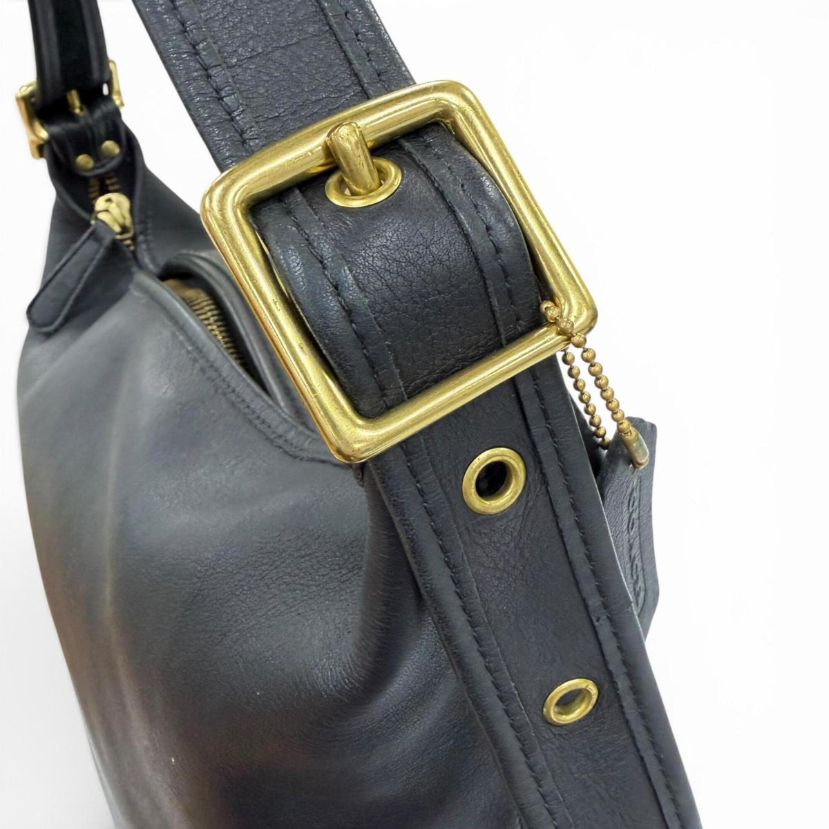 Coach Black Leather Handbag Shoulder Bag (Pre-Owned)