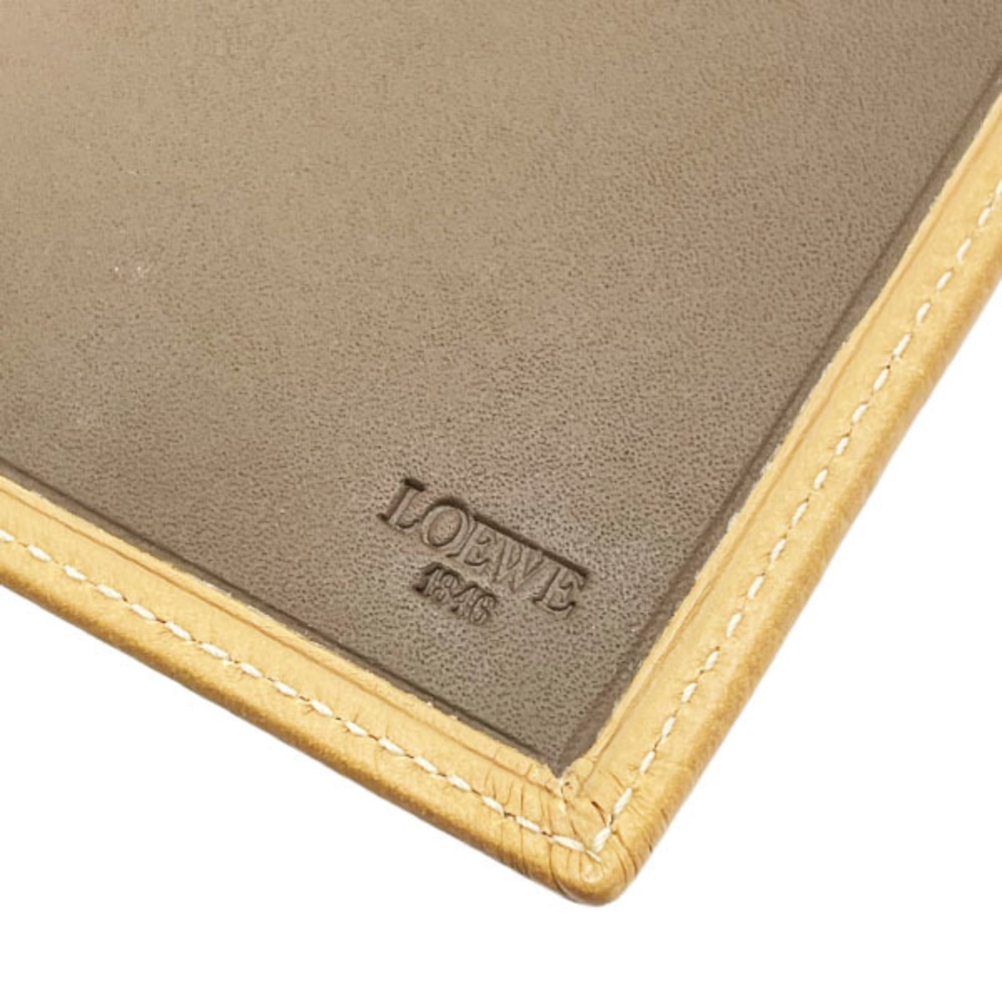 Loewe Brown Camel Leather Long Bill Wallet (Bi-Fold) (Pre-Owned)