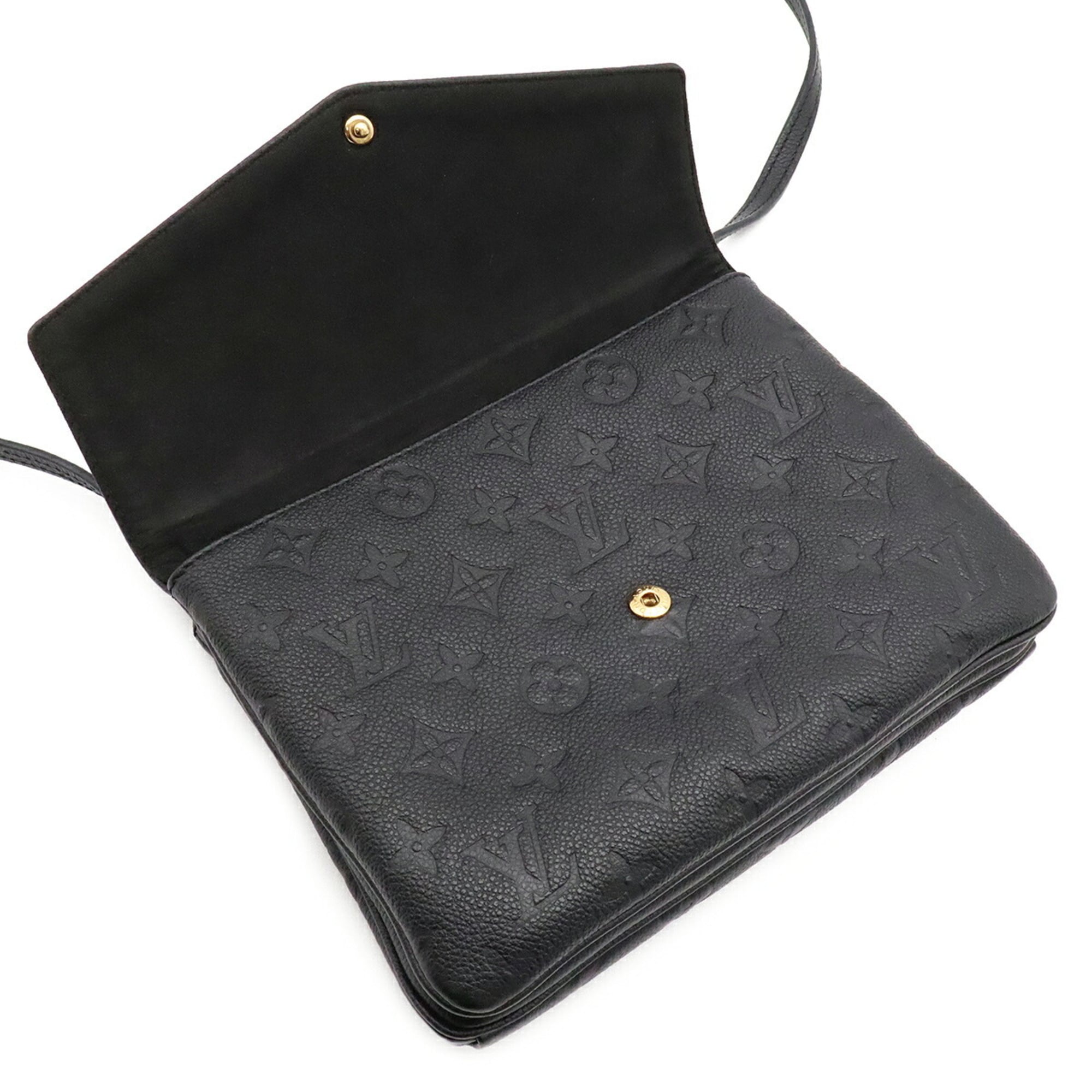 Louis Vuitton Noir Monogram Empreinte Leather Pochette Shoulder Bag (Pre-Owned)