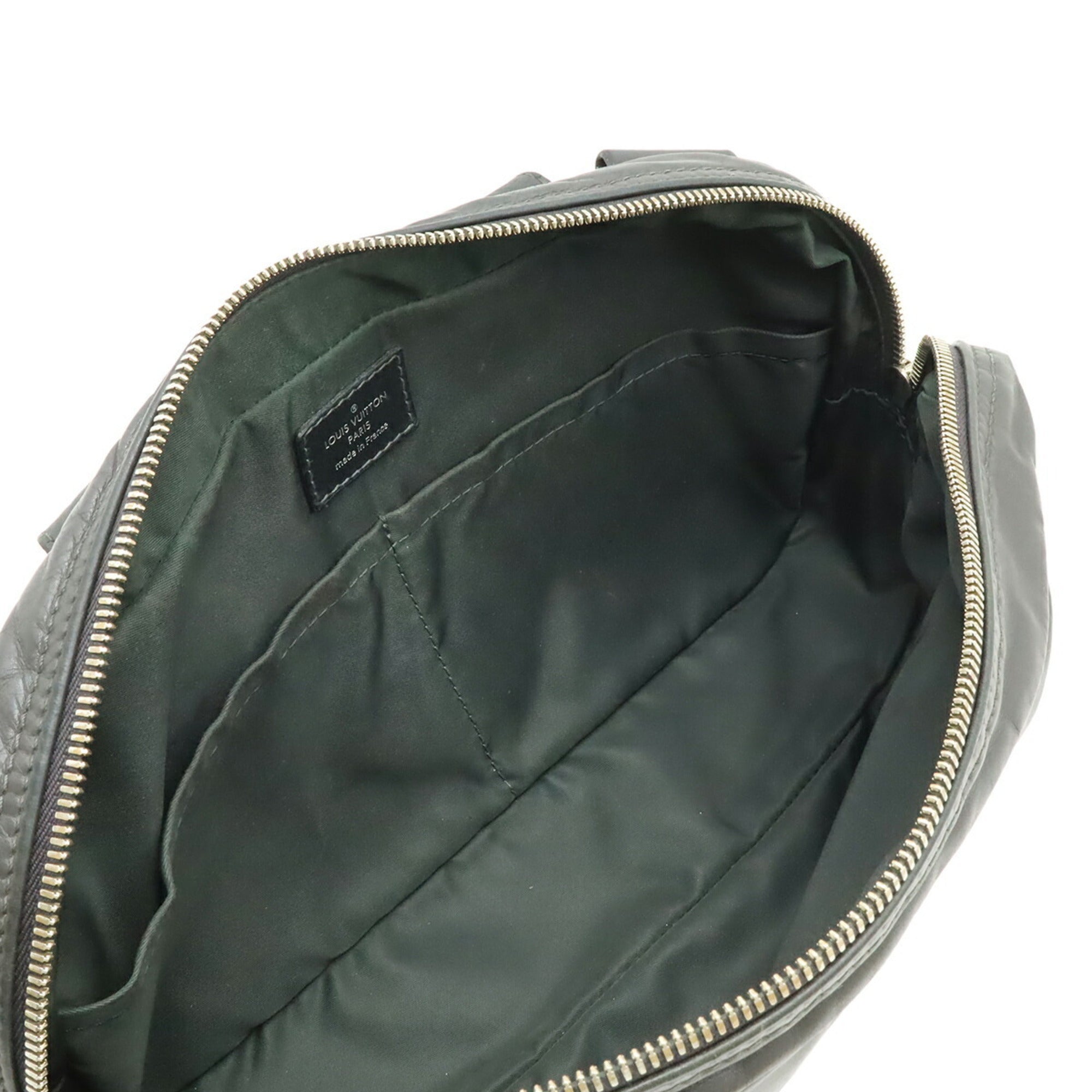 Louis Vuitton Gray Leather Shoulder Bag Sling Bag (Pre-Owned)