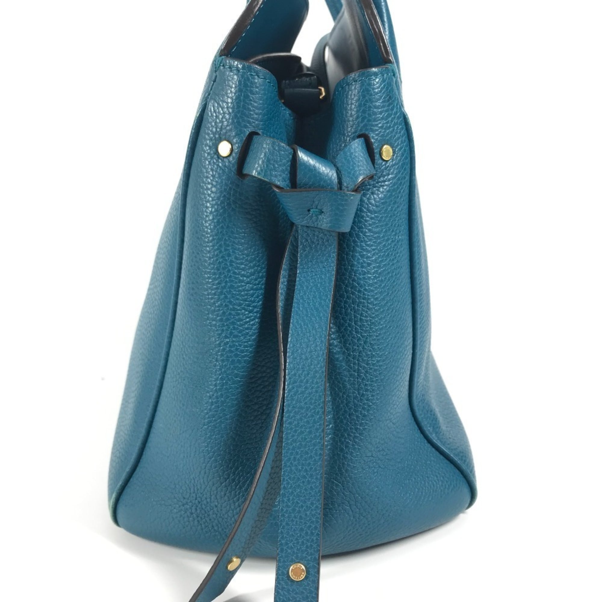 Louis Vuitton Blue Leather Shoulder Bag Tote Bag (Pre-Owned)