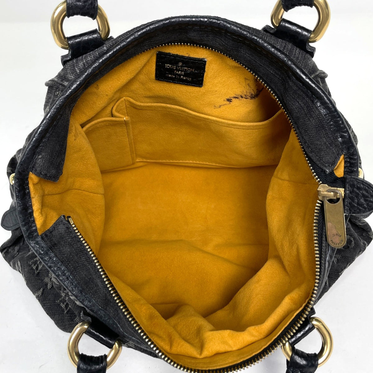 Louis Vuitton Black Monogram Noir Monogram Denim Handbag (Pre-Owned)