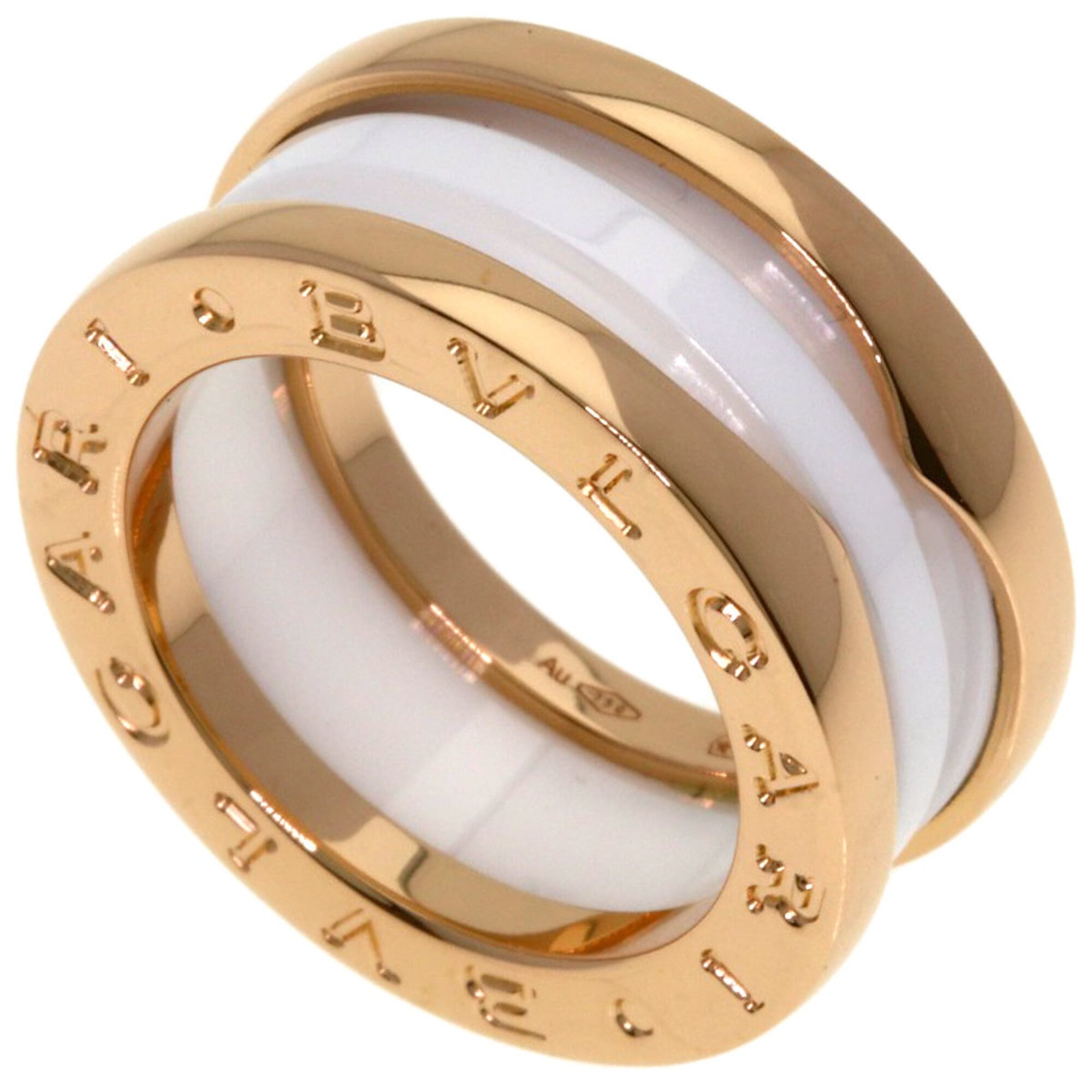 Bvlgari B.Zero1 Pink Gold (18K) Ceramic Band Ring (Pre-Owned)