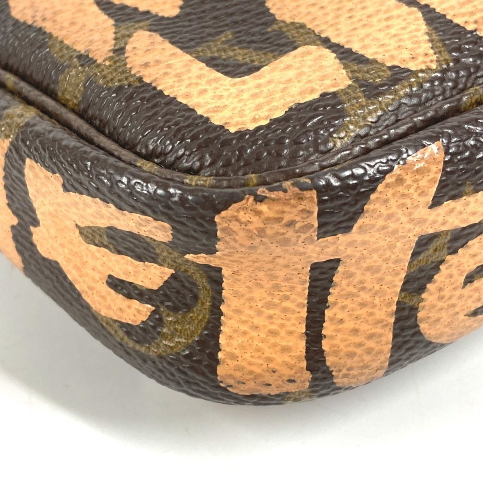 Louis Vuitton Monogram Graffiti Brown Orange Monogram Graffiti Handbag Pochette Shoulder Bag (Pre-Owned)