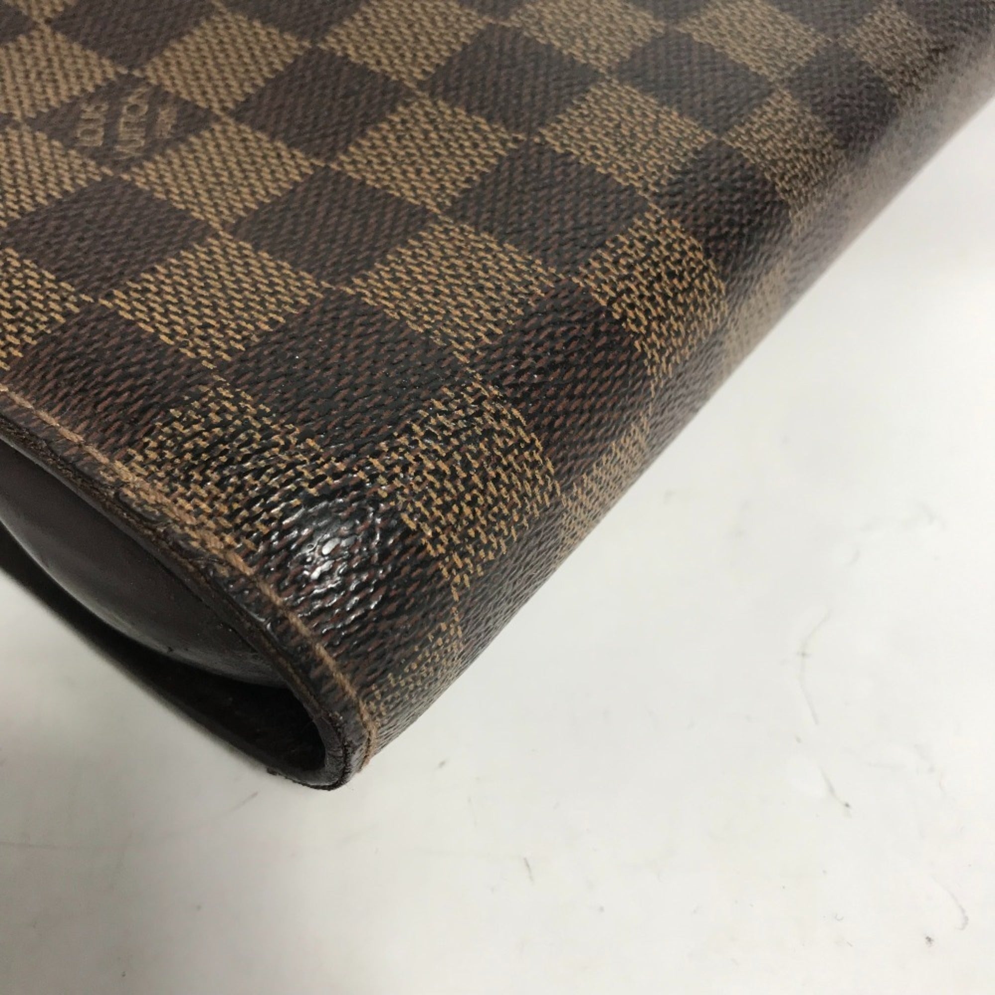 Louis Vuitton Brown Damier Canvas Ebene Damier Canvas Clutch Bag Pouch (Pre-Owned)