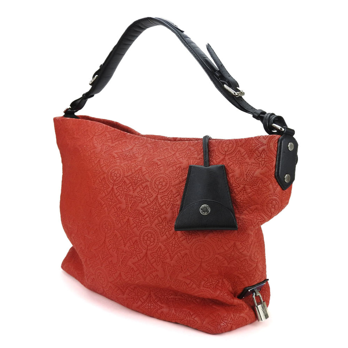 Louis Vuitton Black Red Color Monogram Shoulder Bag (Pre-Owned)