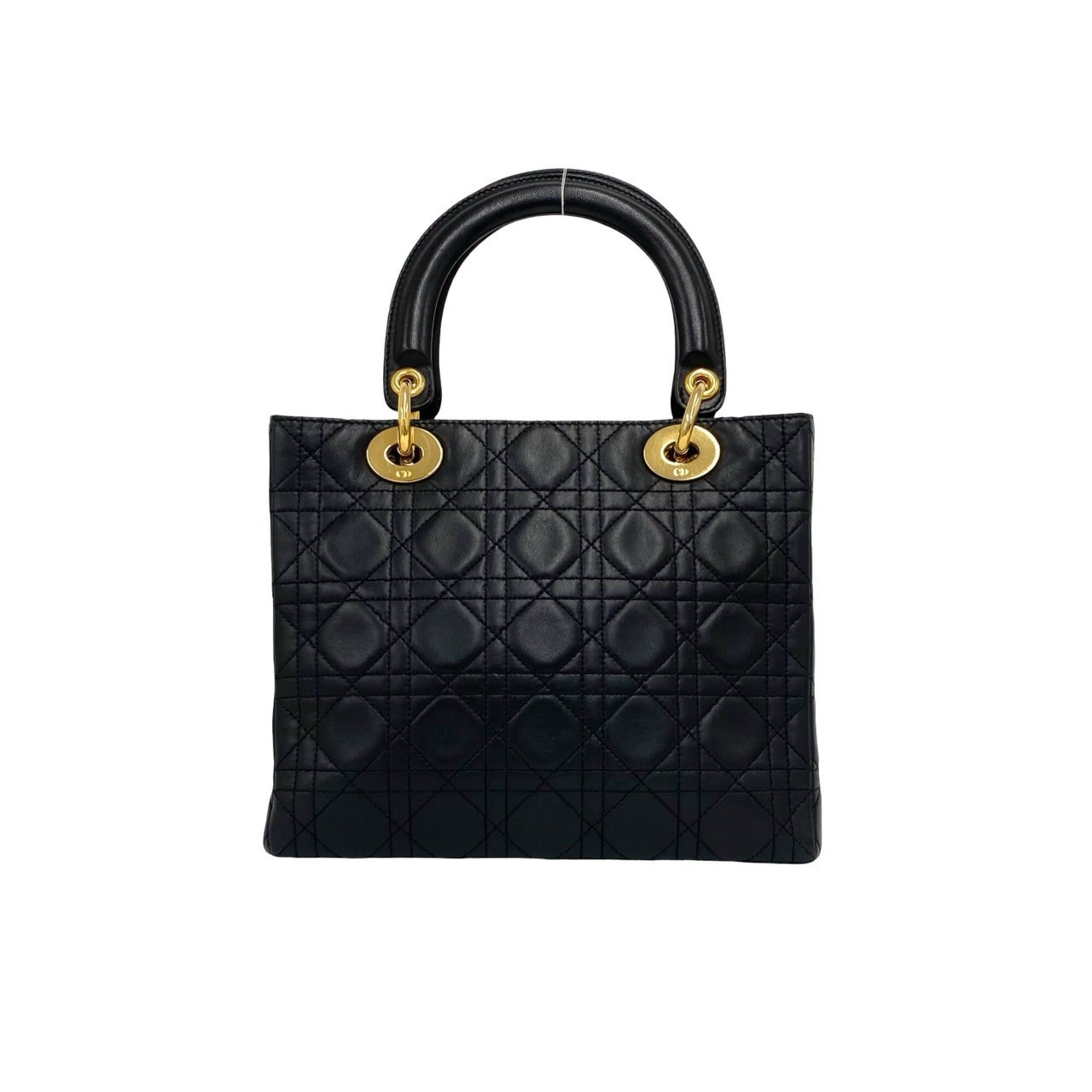 Christian Dior Black Leather Handbag Shoulder Bag (Pre-Owned)