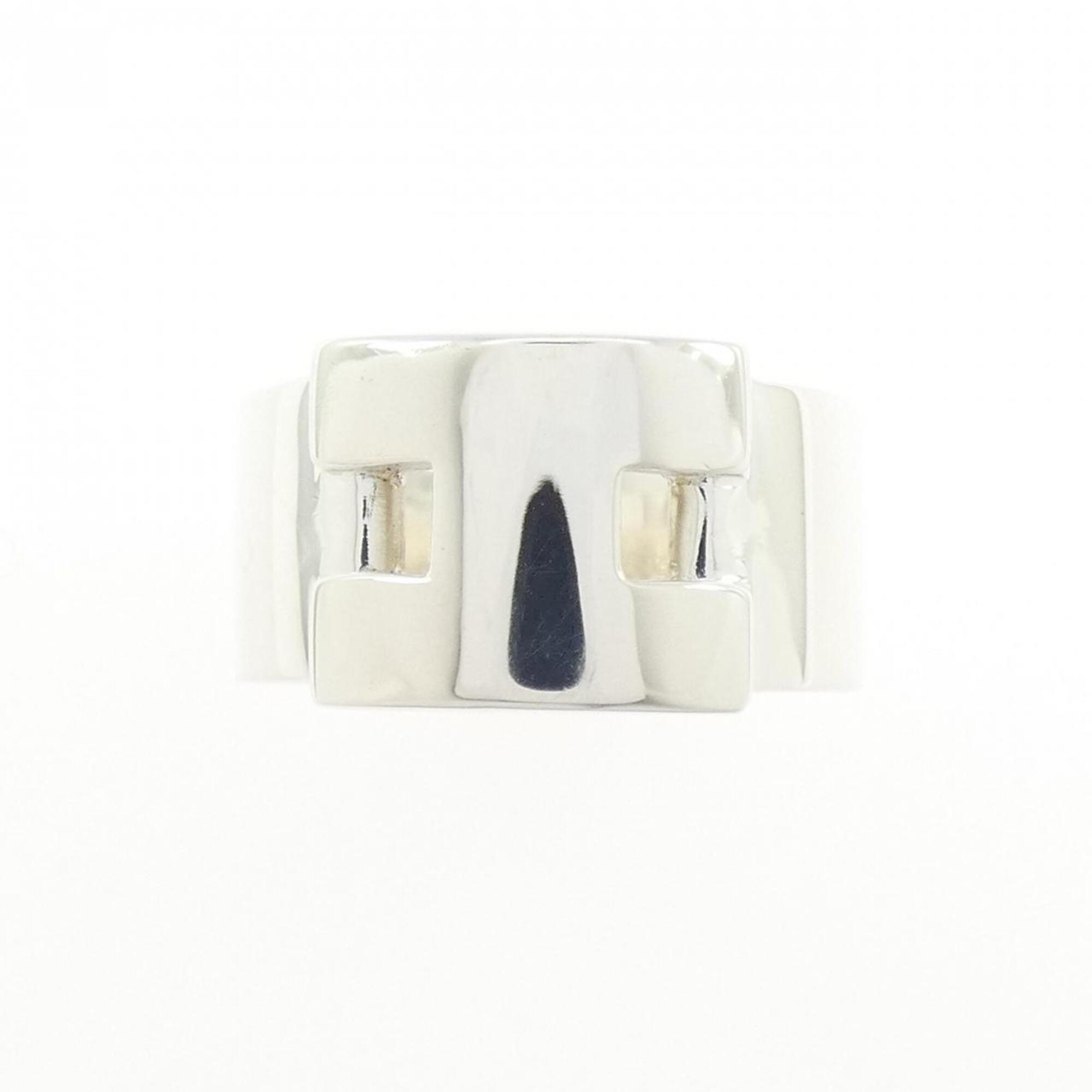 Hermes Silver 925 Band Ring (Pre-Owned)