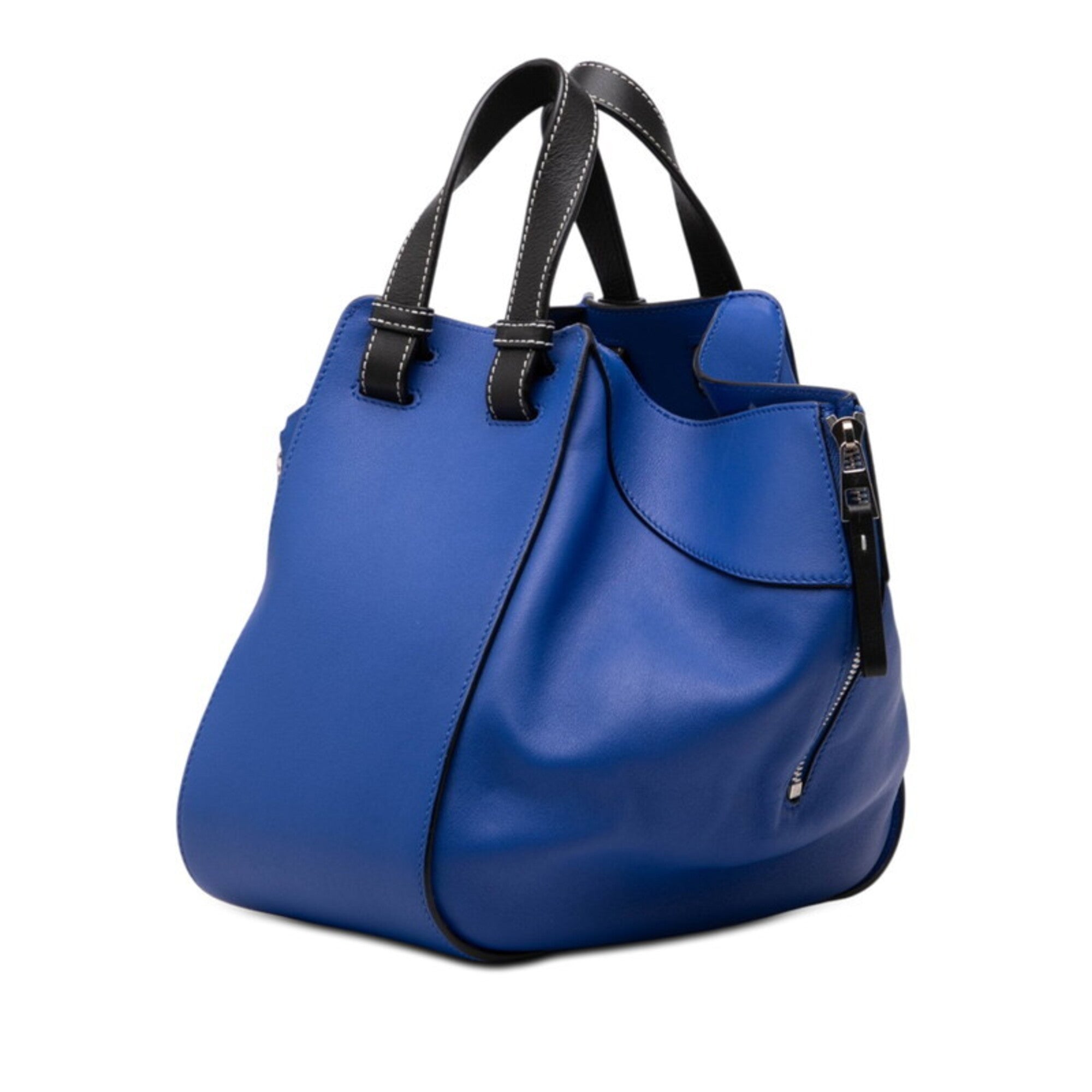 Loewe Blue Leather Handbag Shoulder Bag (Pre-Owned)