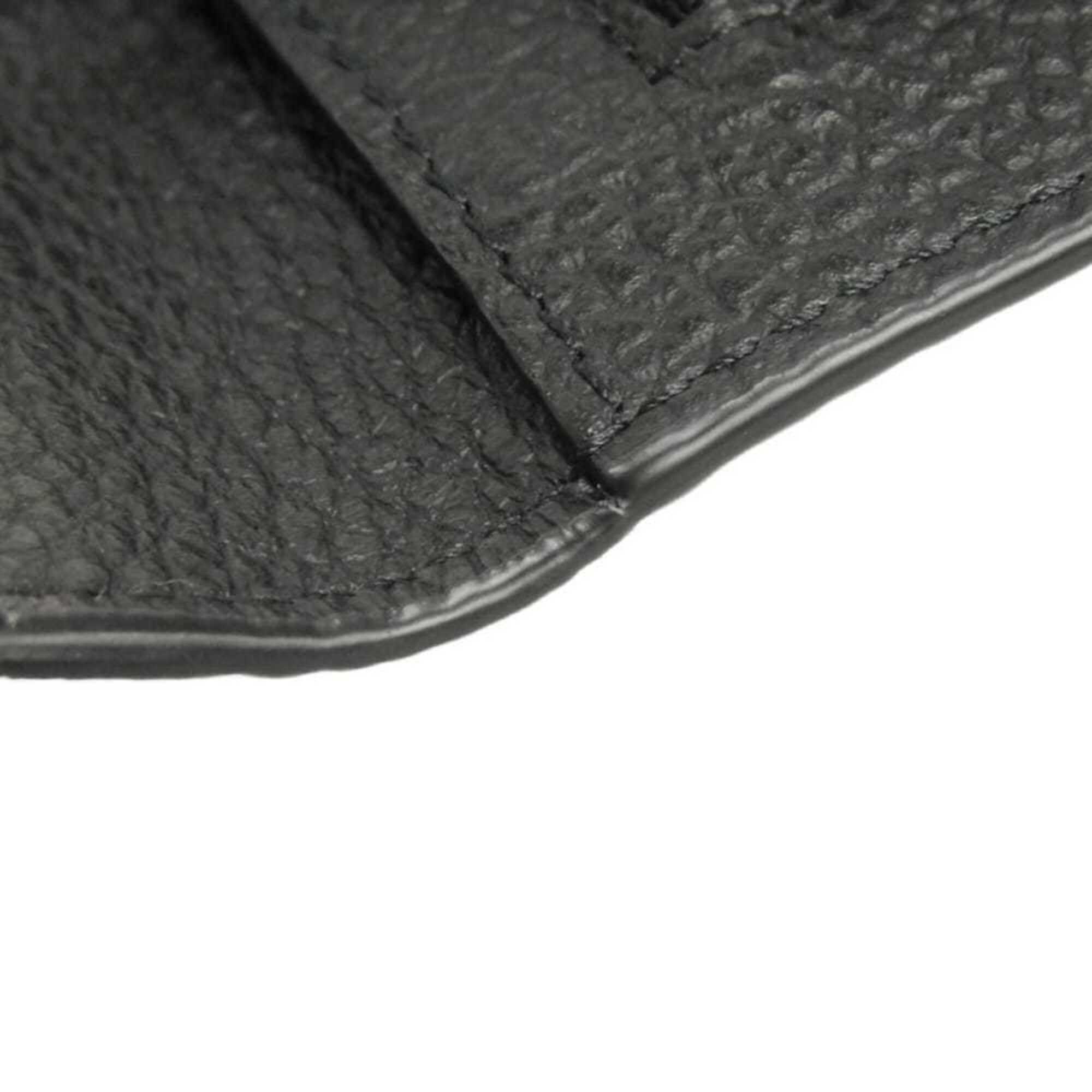 Salvatore Ferragamo Gancini Black Leather Long Wallet (Bi-Fold) (Pre-Owned)