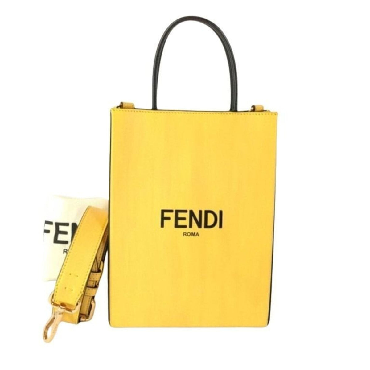 Fendi Yellow Leather Handbag (Pre-Owned)