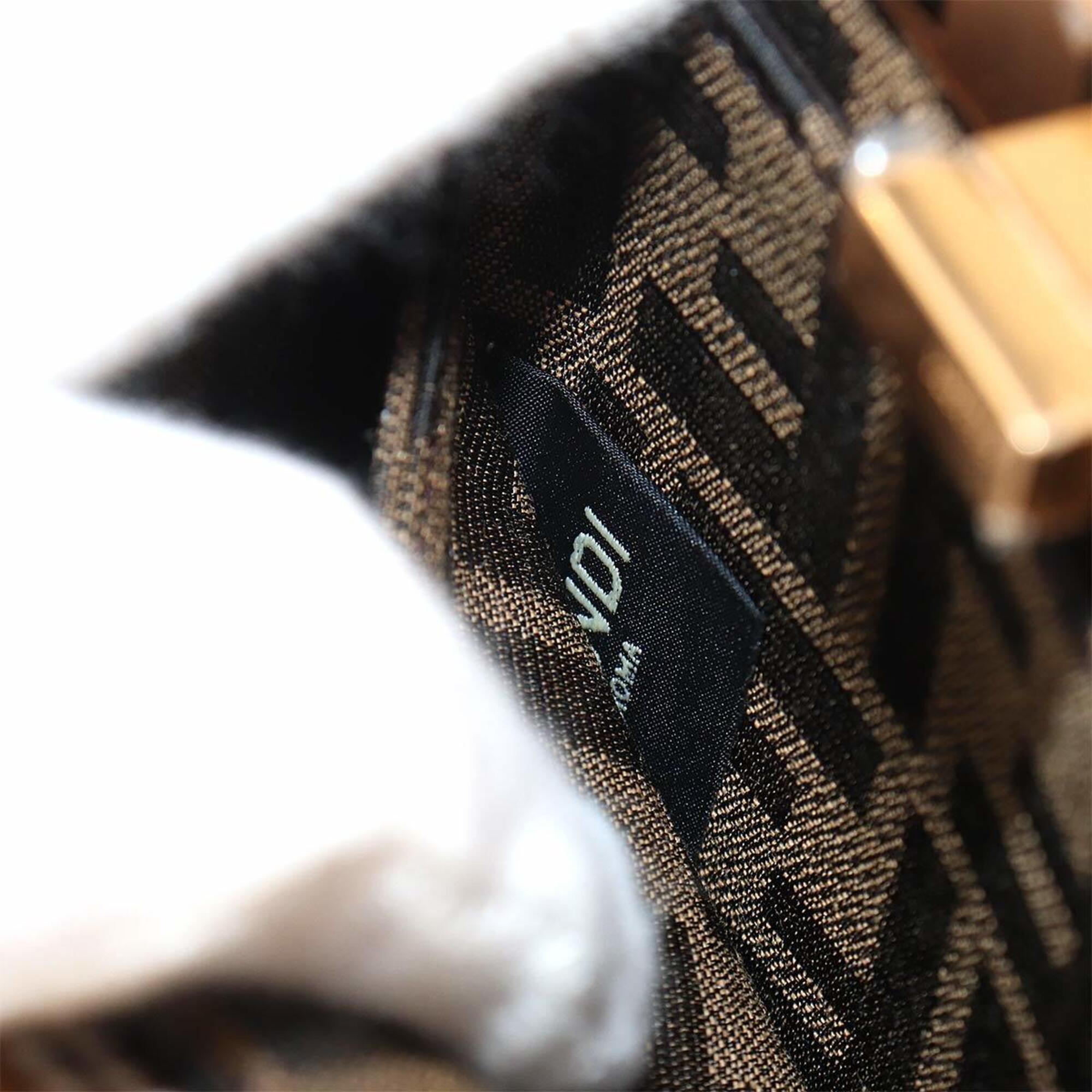 Fendi Brown Canvas Leather Handbag (Pre-Owned)