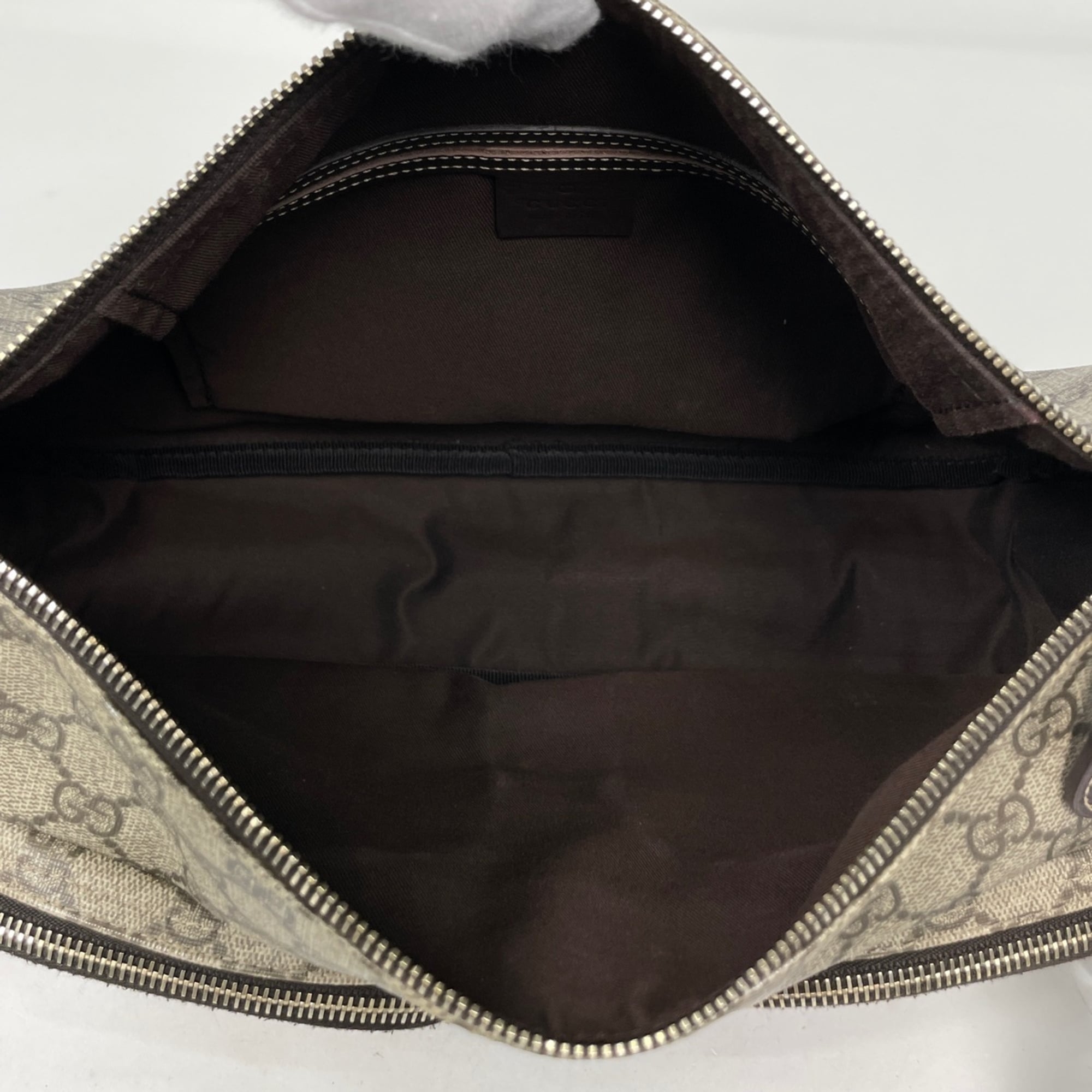 Gucci Brown Coated Canvas Leather Shoulder Bag (Pre-Owned)