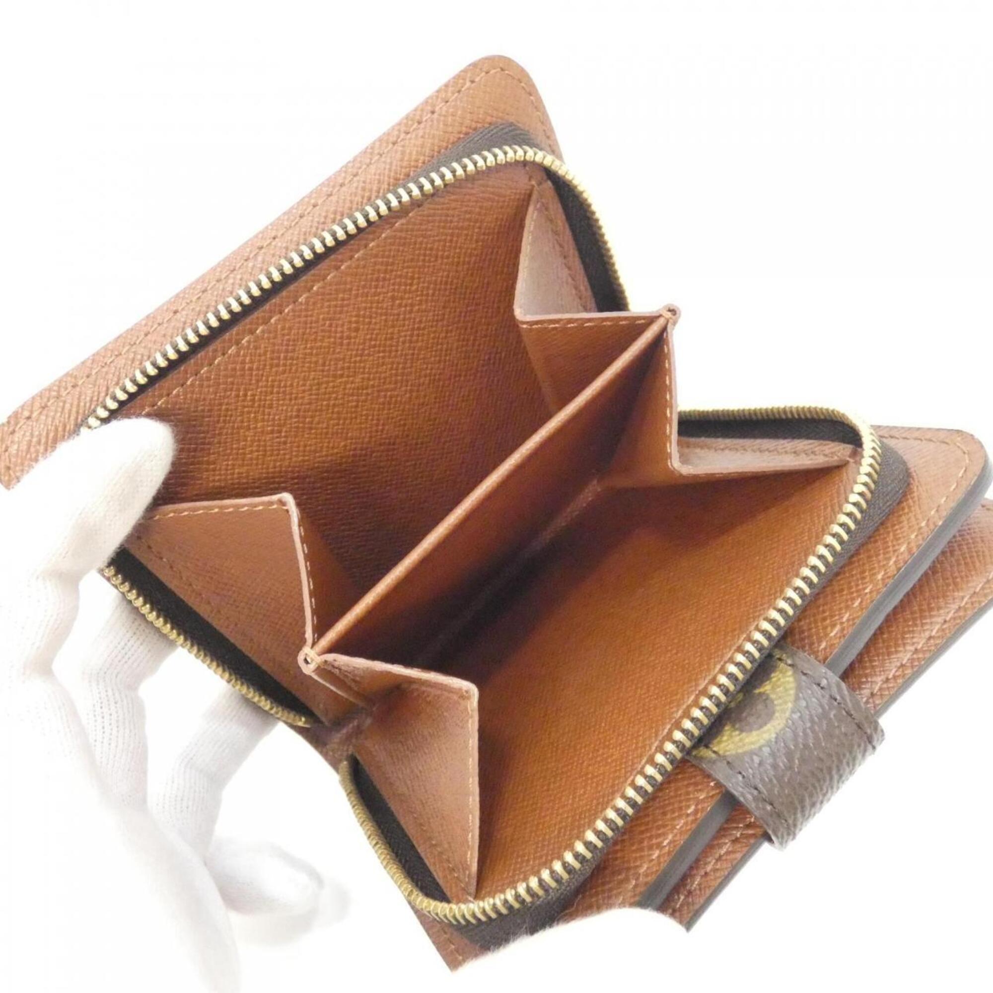 Louis Vuitton Marron Coated Canvas Wallet (Bi-Fold) (Pre-Owned)
