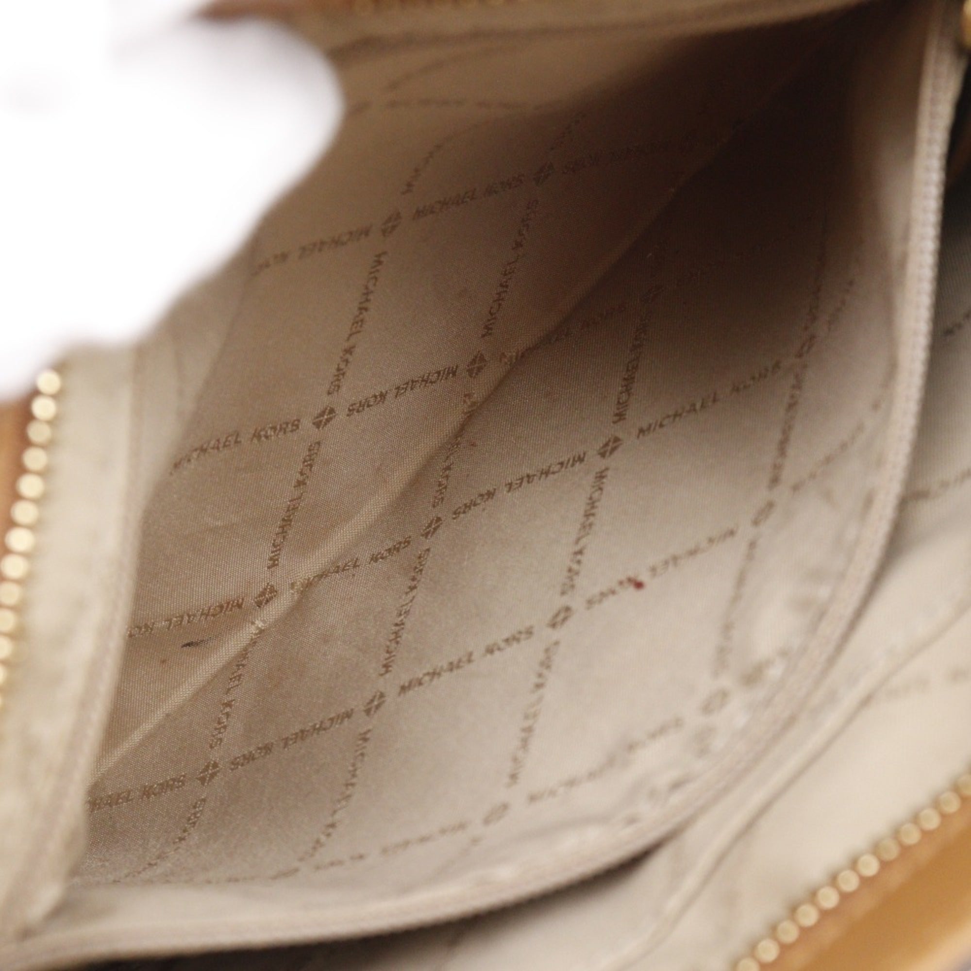 Michael Kors Brown White Pvc Shoulder Bag (Pre-Owned)