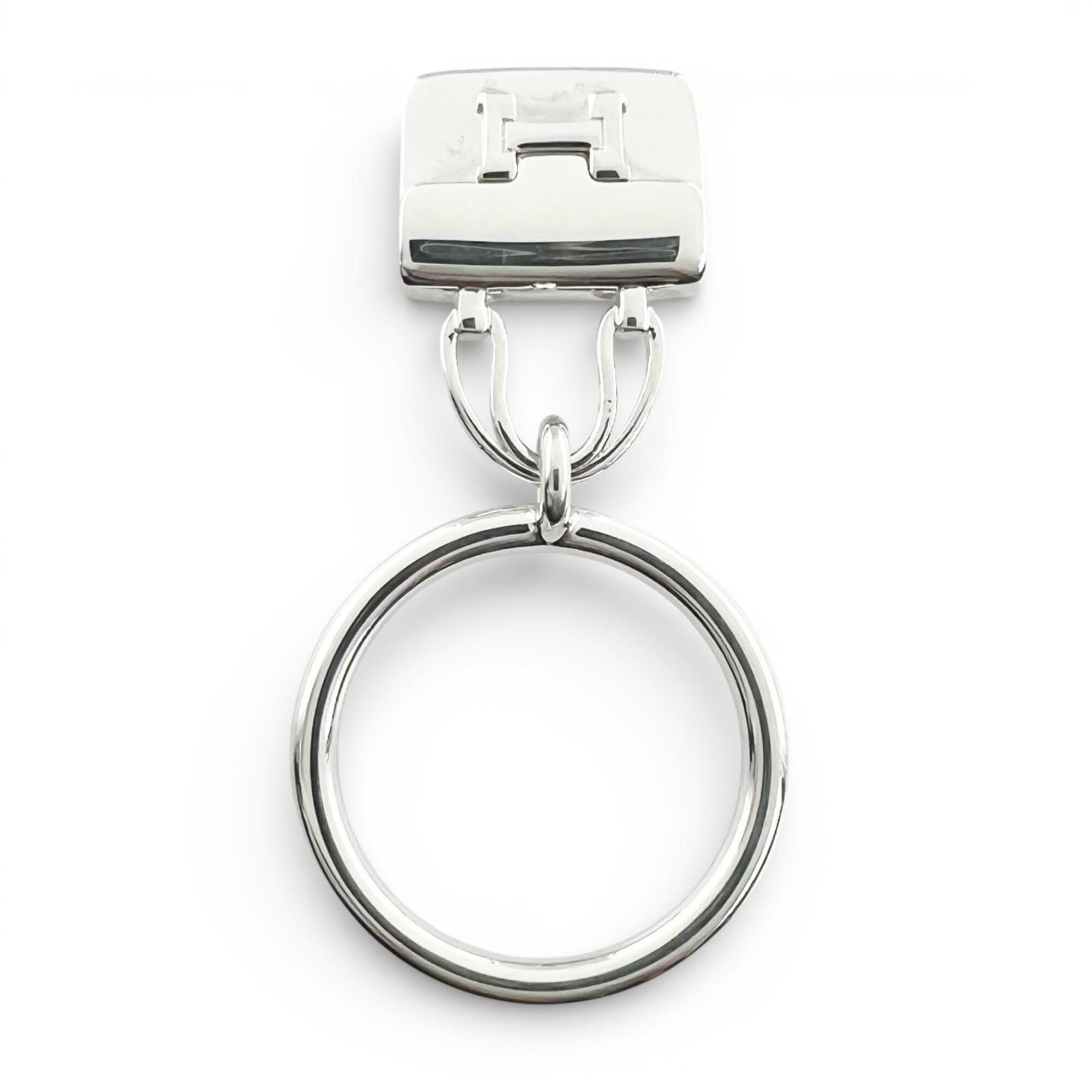 Hermes Silver Silver 925 Band Ring (Pre-Owned)