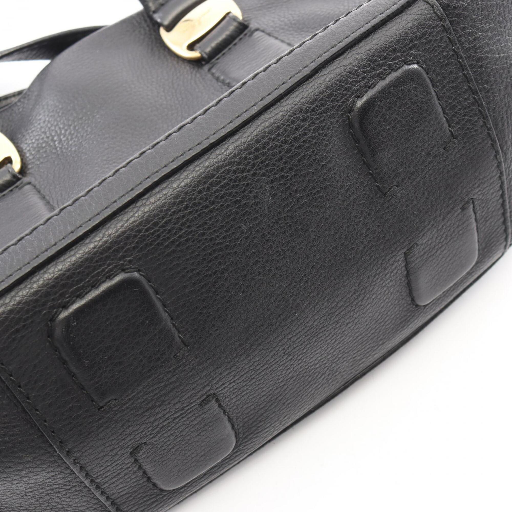 Salvatore Ferragamo Black Leather Handbag (Pre-Owned)