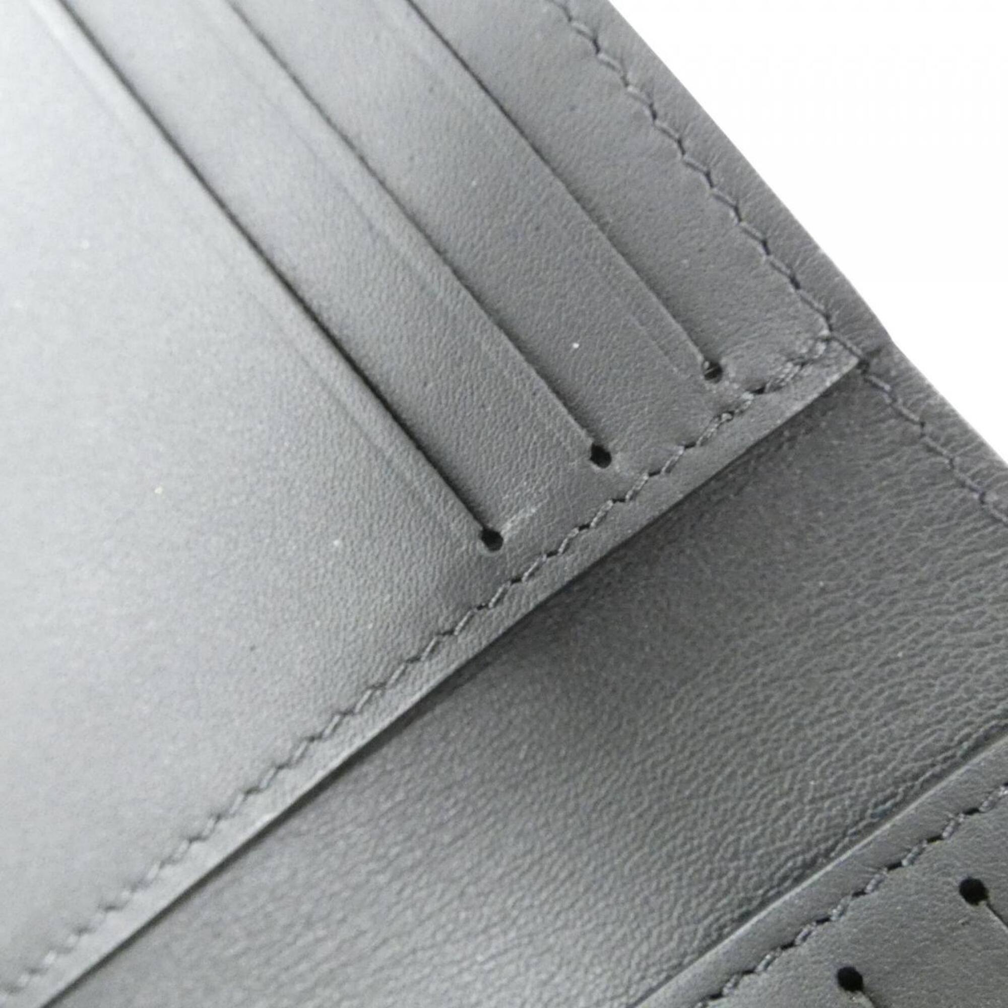 Louis Vuitton Black Leather Wallet (Tri-Fold) (Pre-Owned)