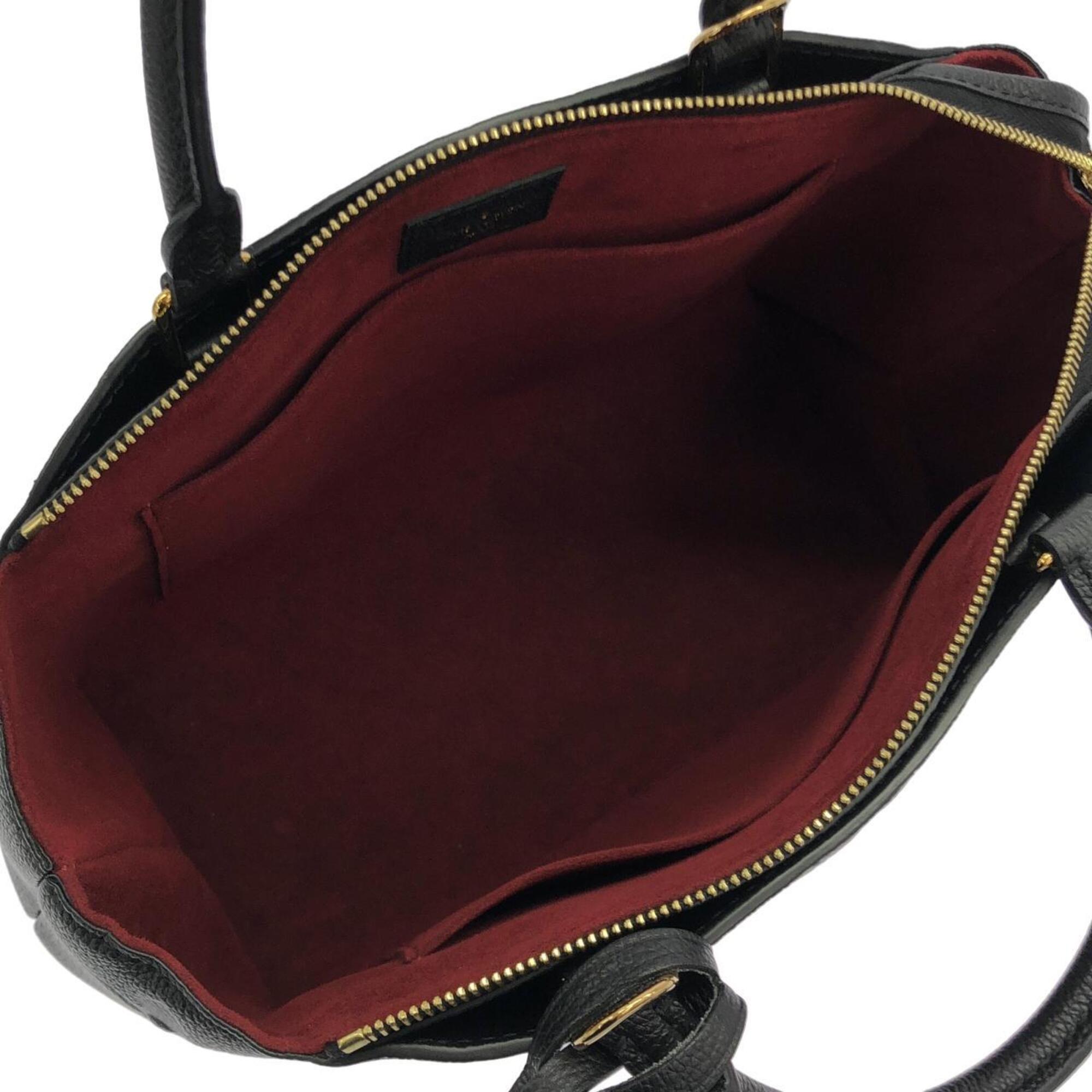 Louis Vuitton Black Leather Handbag (Pre-Owned)