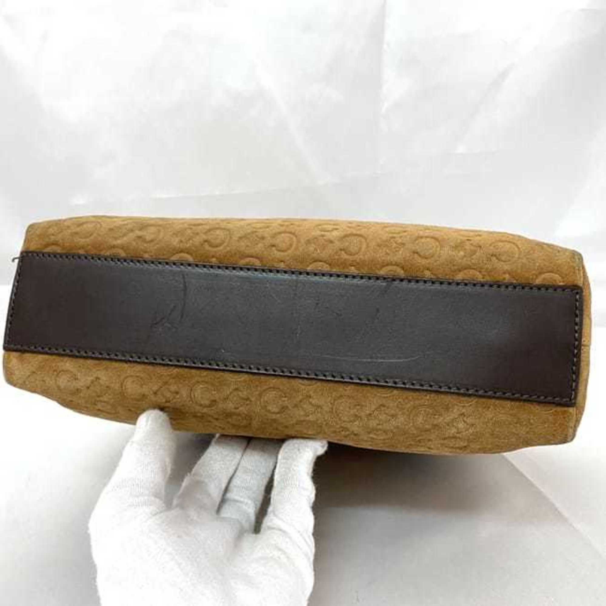 Celine Brown Suede Leather Handbag (Pre-Owned)